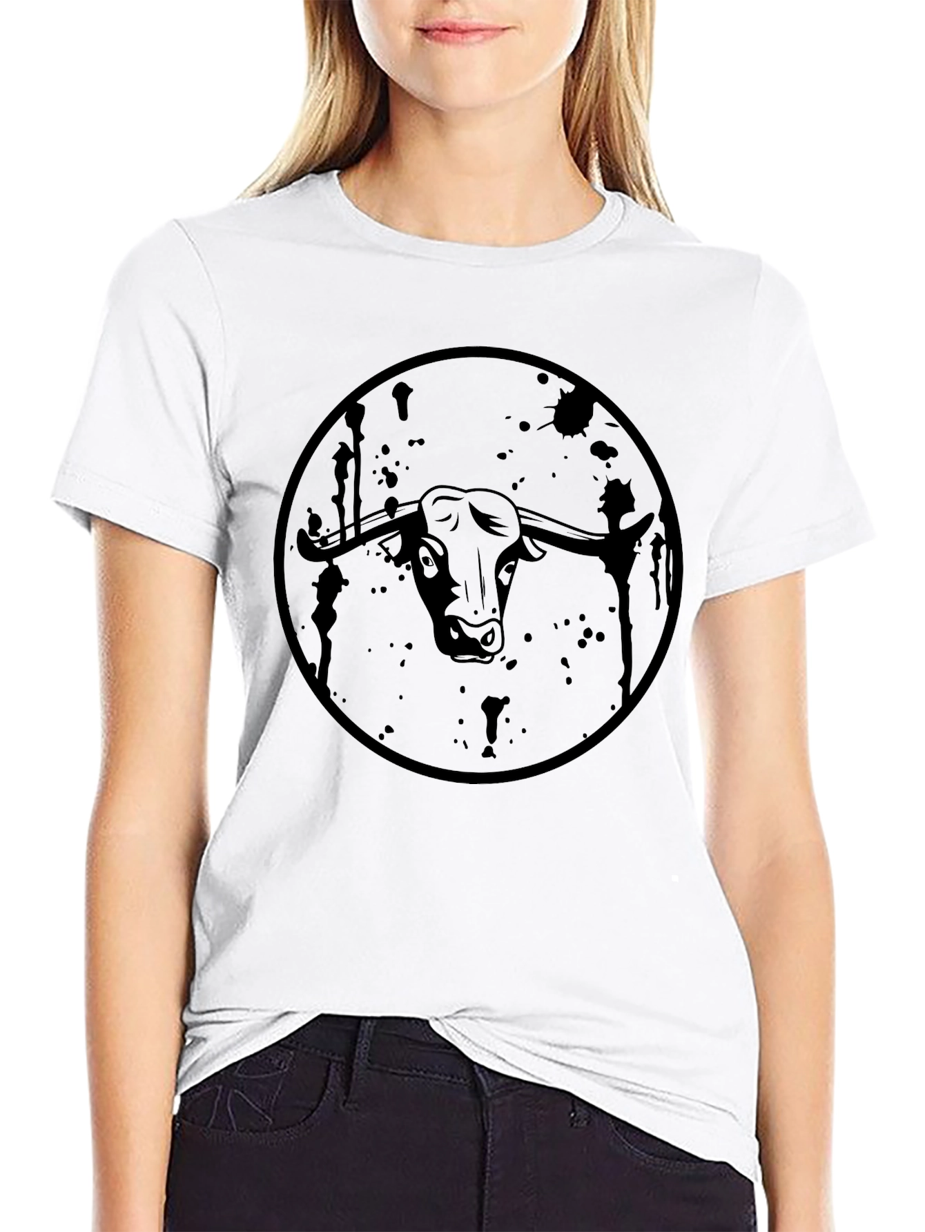 Black Black Bull Graphic Tee - Men's Stylish Crew Neck T-Shirt view 9