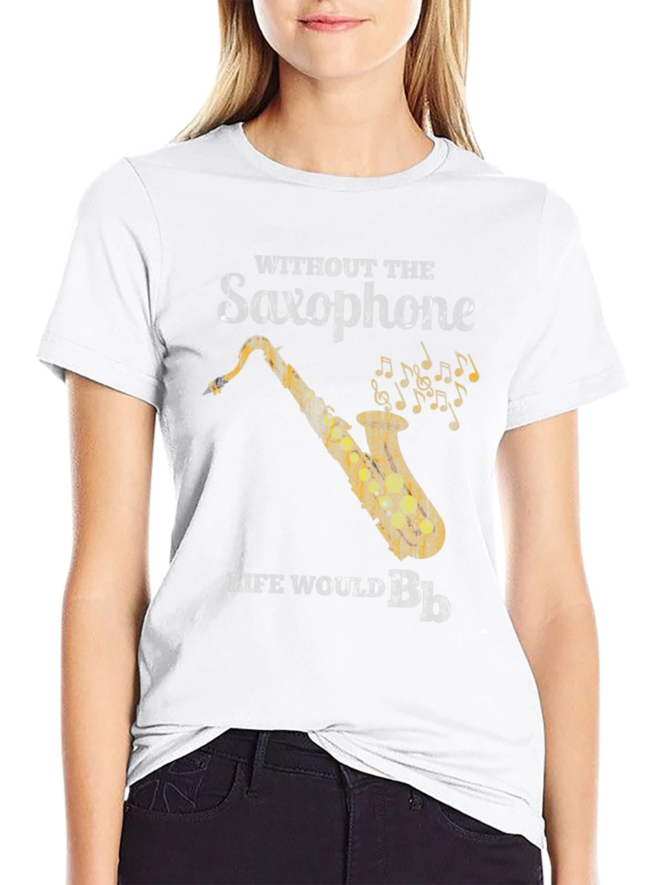 Black Saxophone Life Black T-Shirt view 9