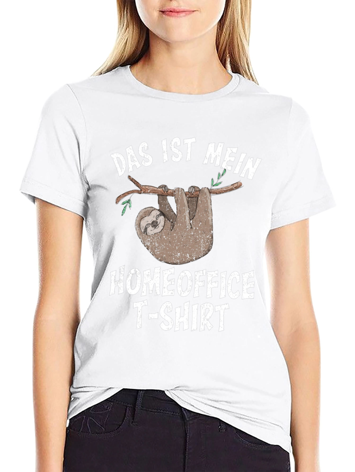 Black Das Ist Mein Homeoffice T-Shirt Funny Sloth Graphic Tee view 9