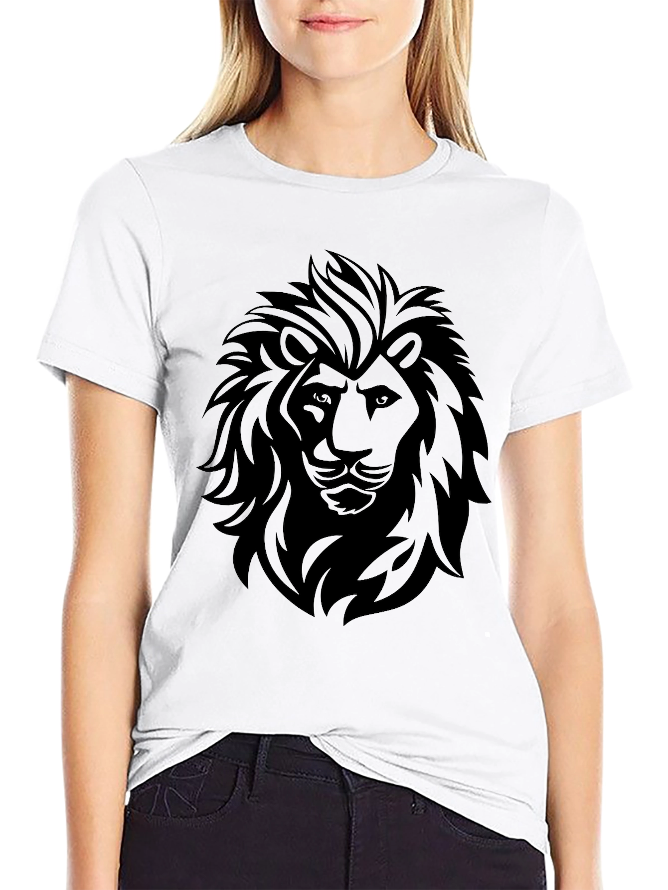 Black Lion Graphic Black T-Shirt - Bold Style view 9