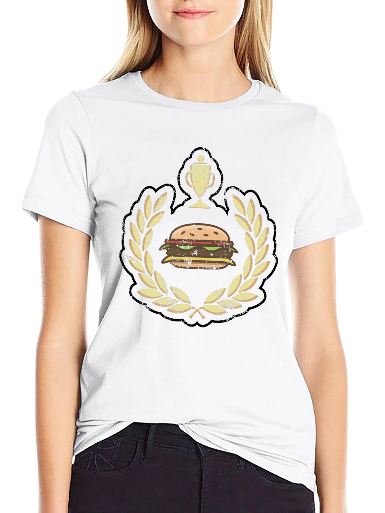 Black Burger Champion Black Graphic Tee view 9
