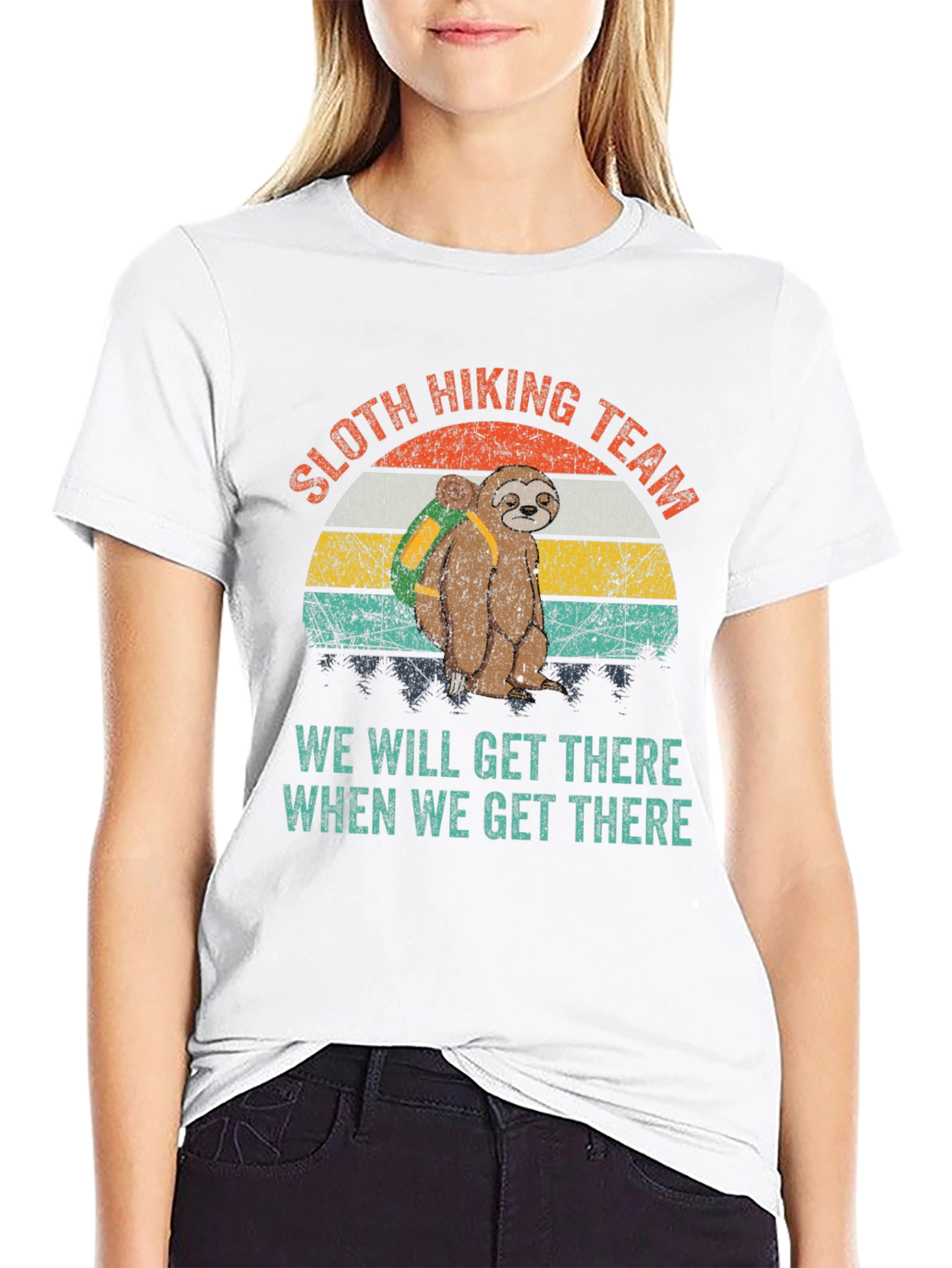 Black Sloth Hiking Team T-Shirt view 9