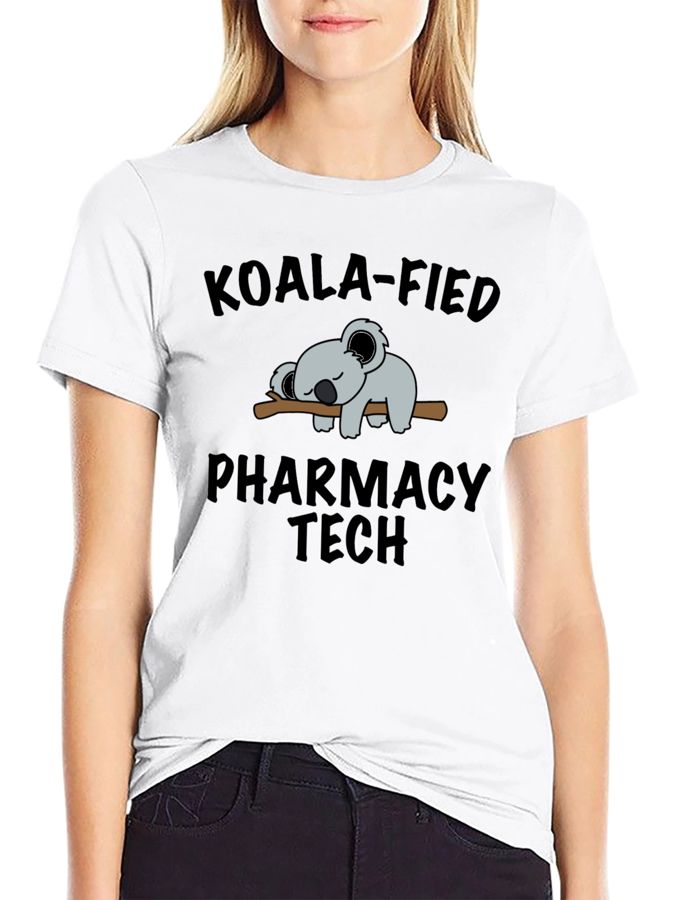 Black Koala-Fied Pharmacy Tech Graphic Tee view 9