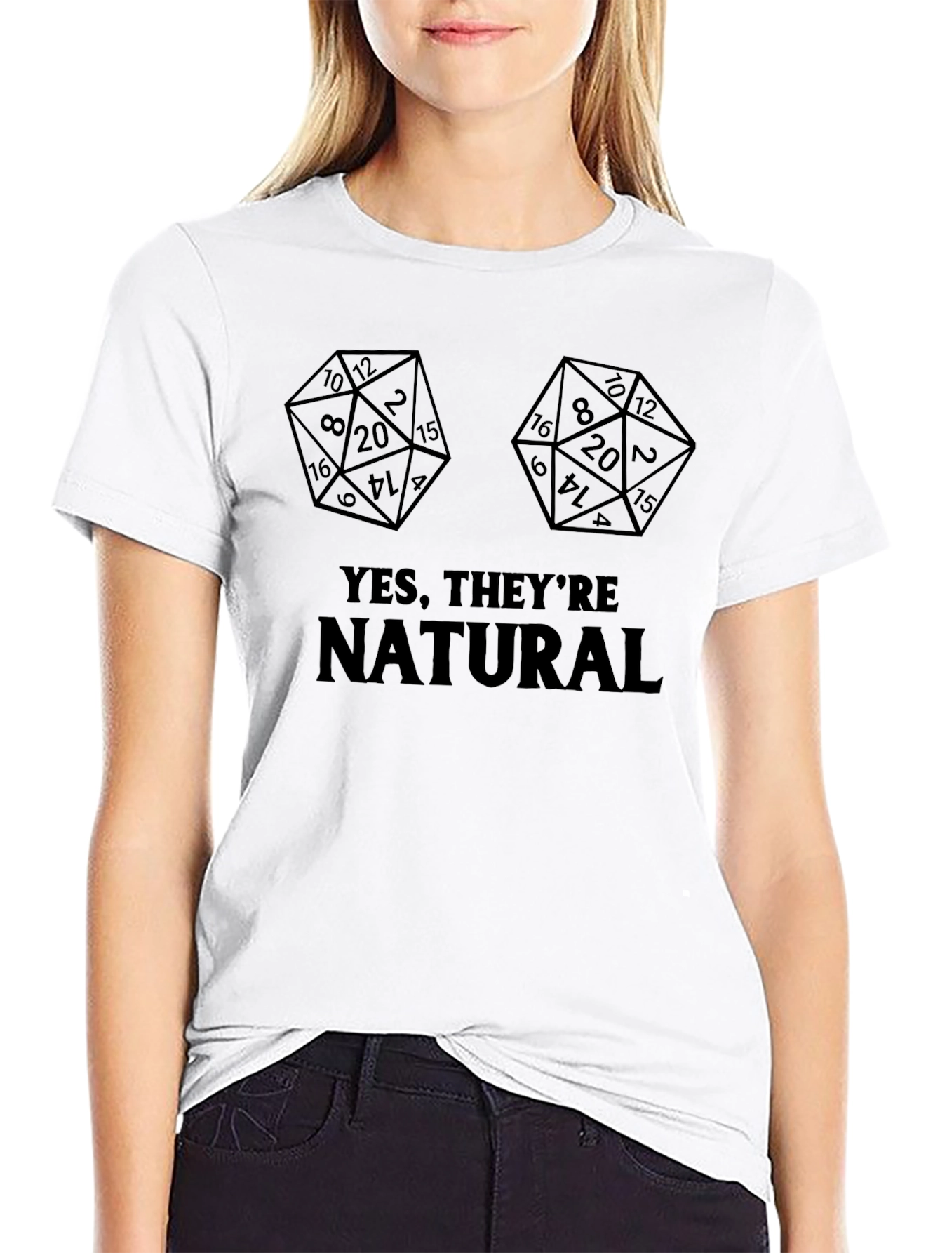 Black Yes, They're Natural Funny RPG T-Shirt view 9