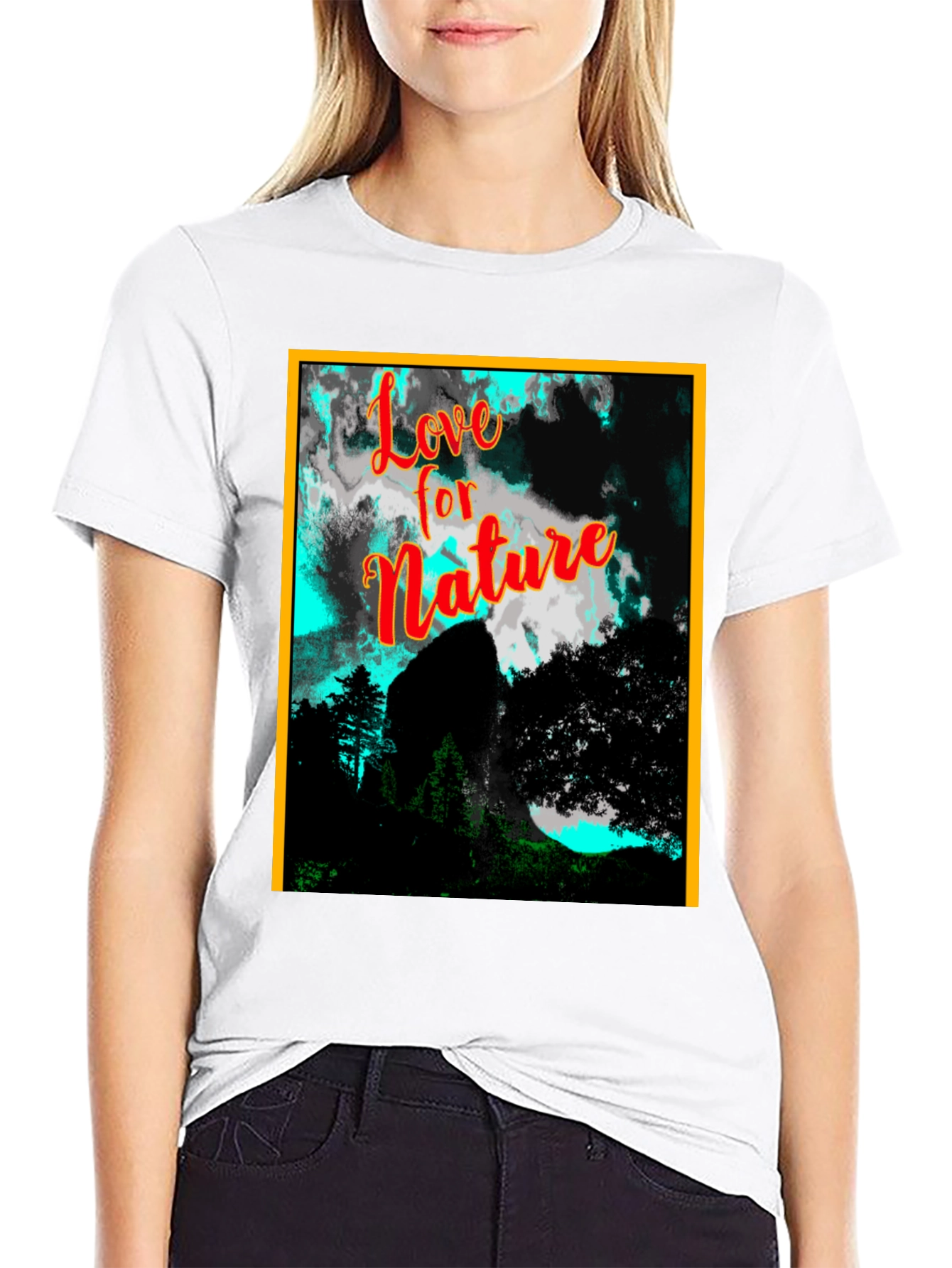 Black Nature Love Graphic Tee - Stylish & Unique view 9