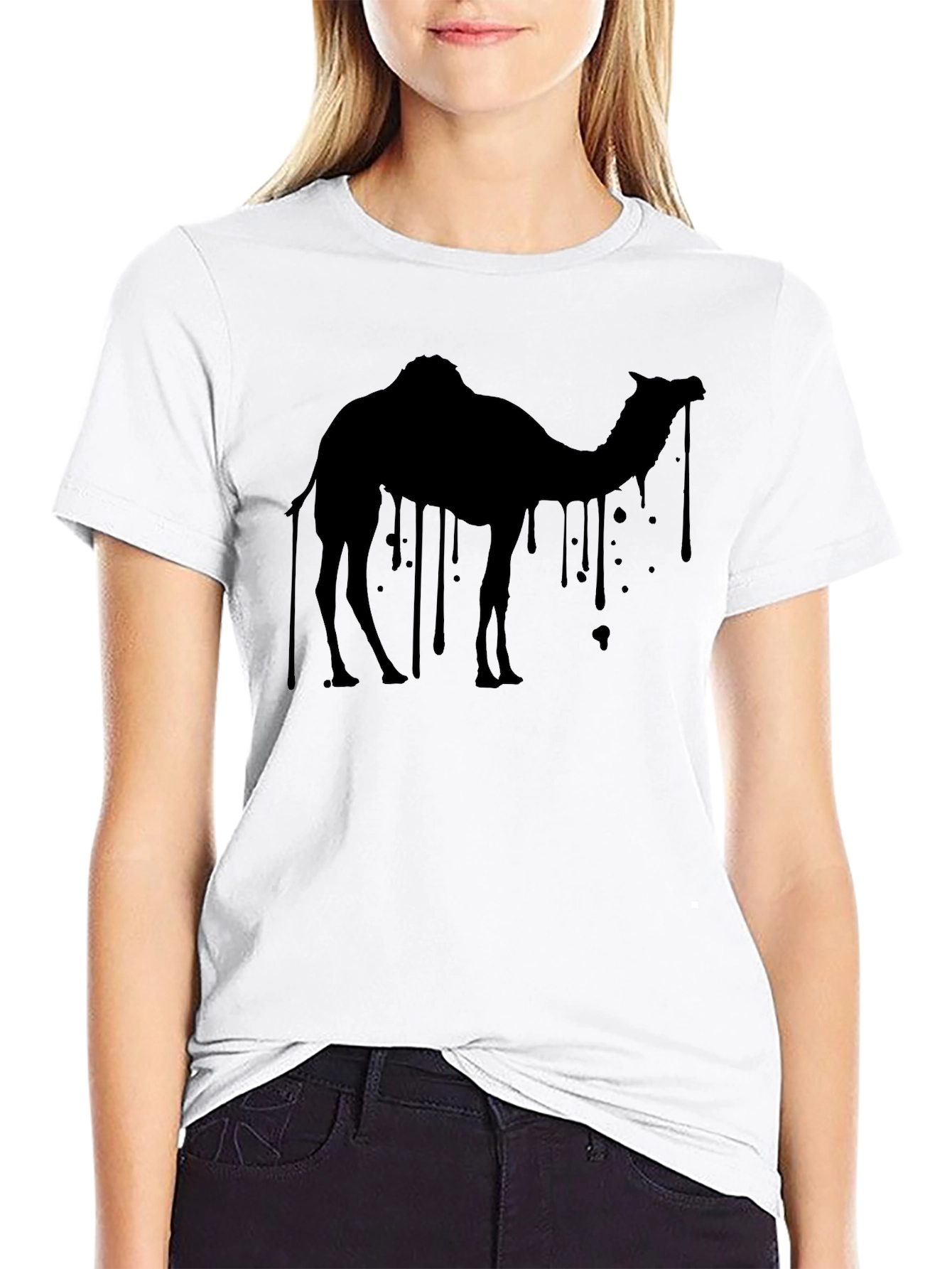 Black Camel Graphic Tee - Black Cotton Blend view 9