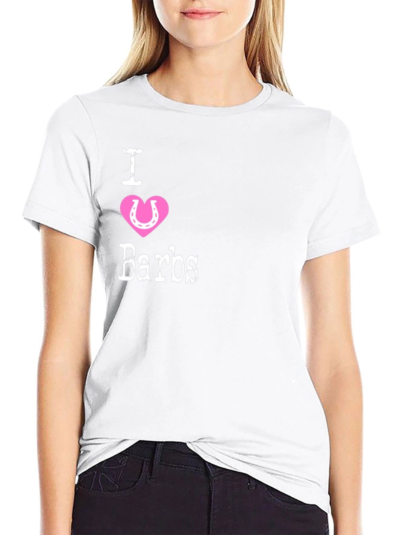 Black I Love Barbs T-Shirt - Novelty Graphic Tee view 9