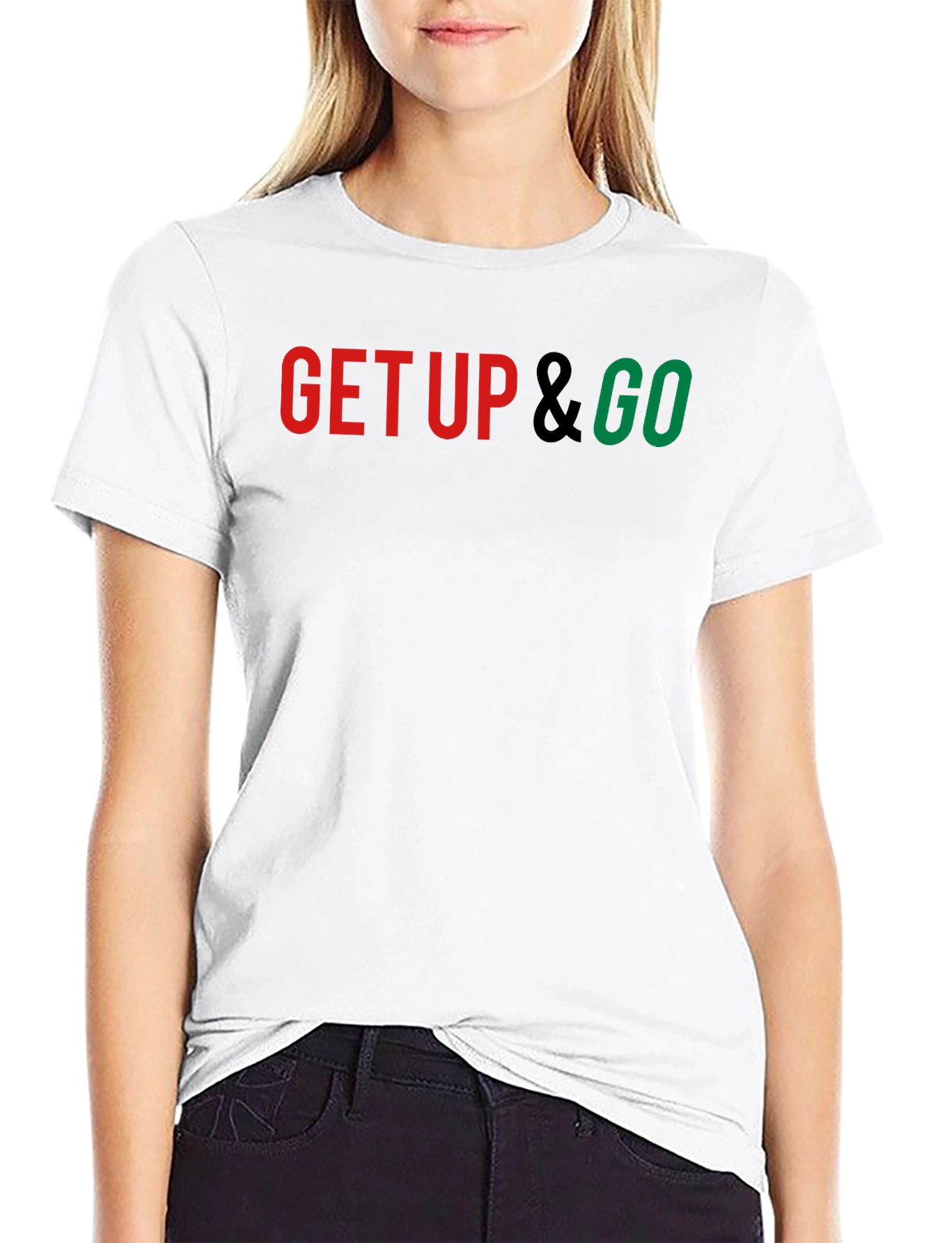 Black Get Up & Go Graphic Tee - Premium Comfort view 9