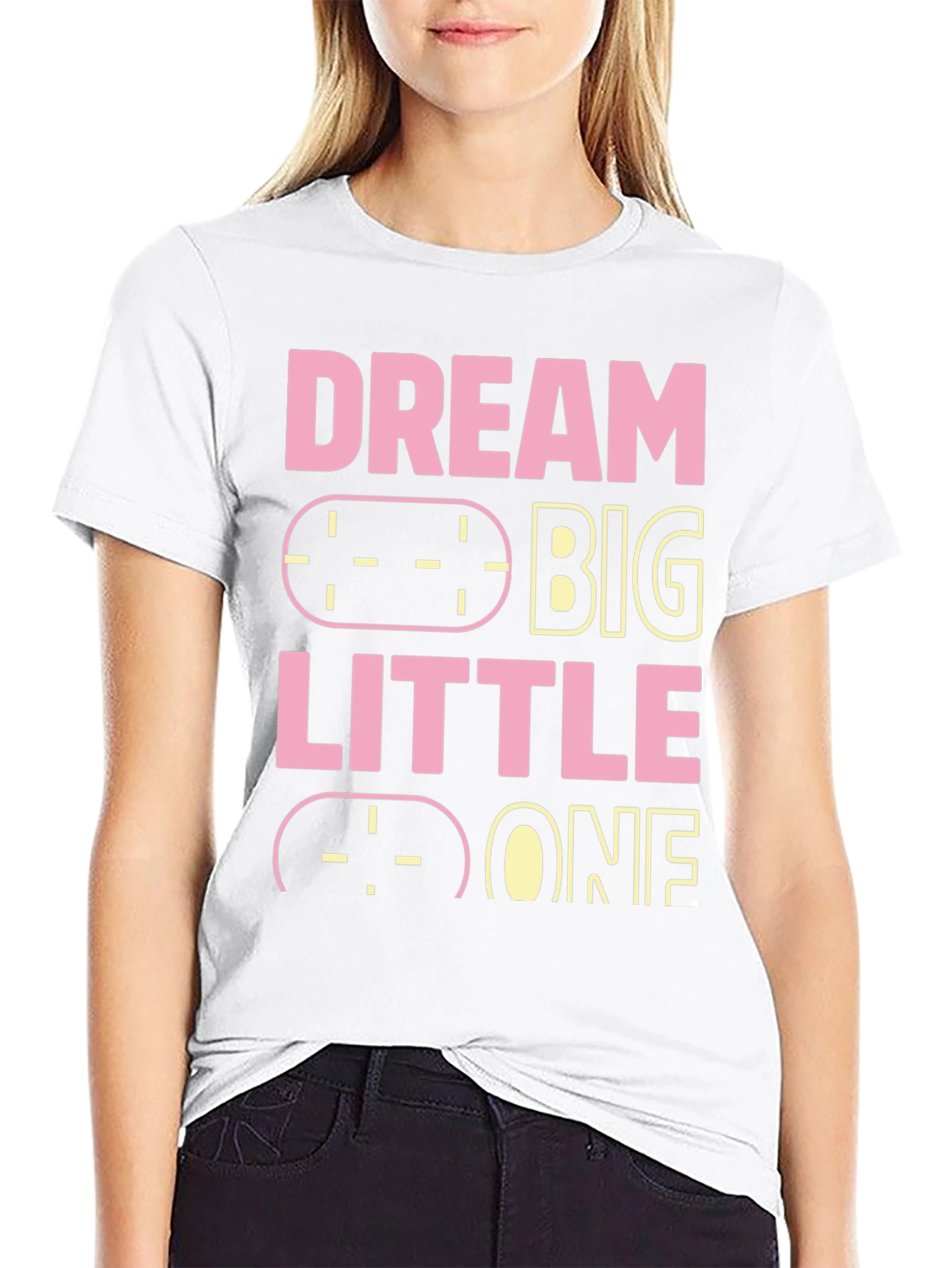 Black Dream Big Little One Black Graphic Tee view 9