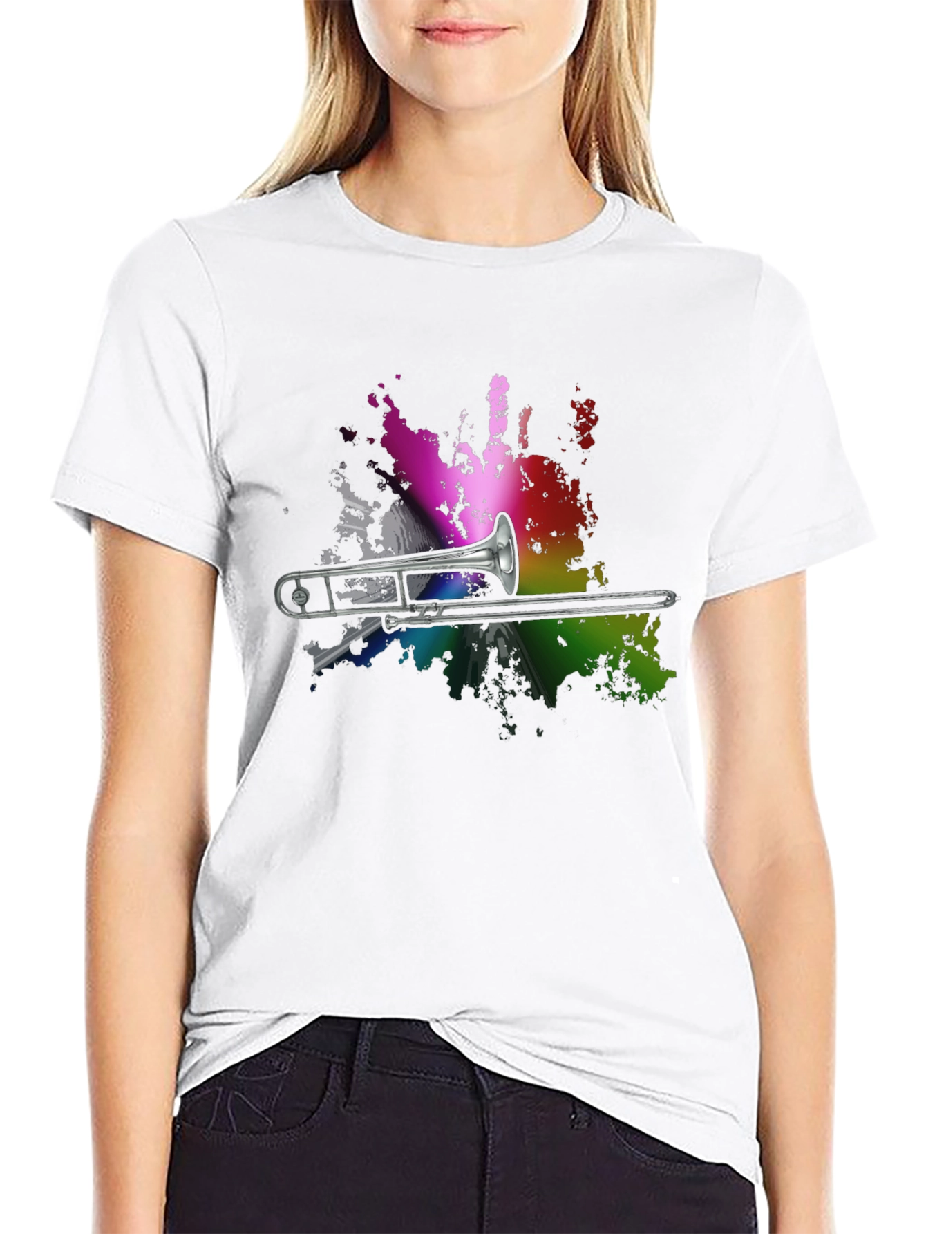 Trombone Rainbow Splash Graphic T-Shirt - 9