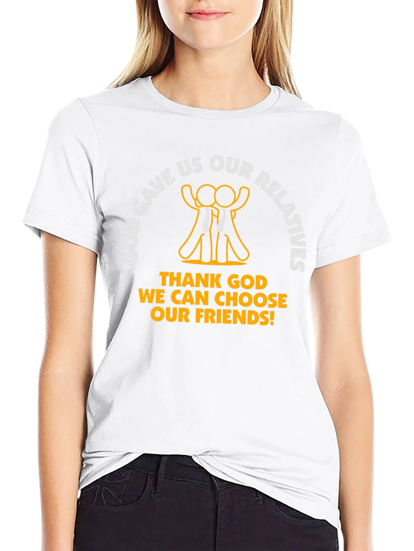 Black God Gave Us Relatives T-Shirt view 9