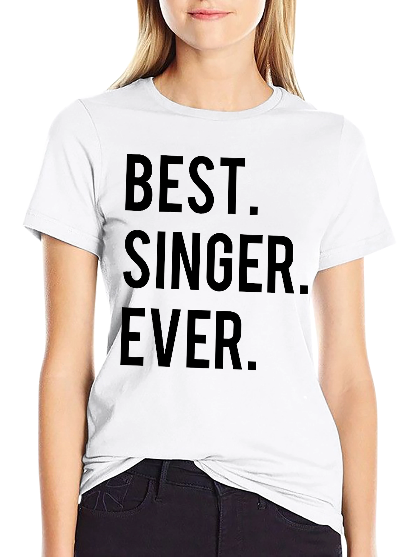 Black Best Singer Ever T-Shirt - Novelty Graphic Tee view 9