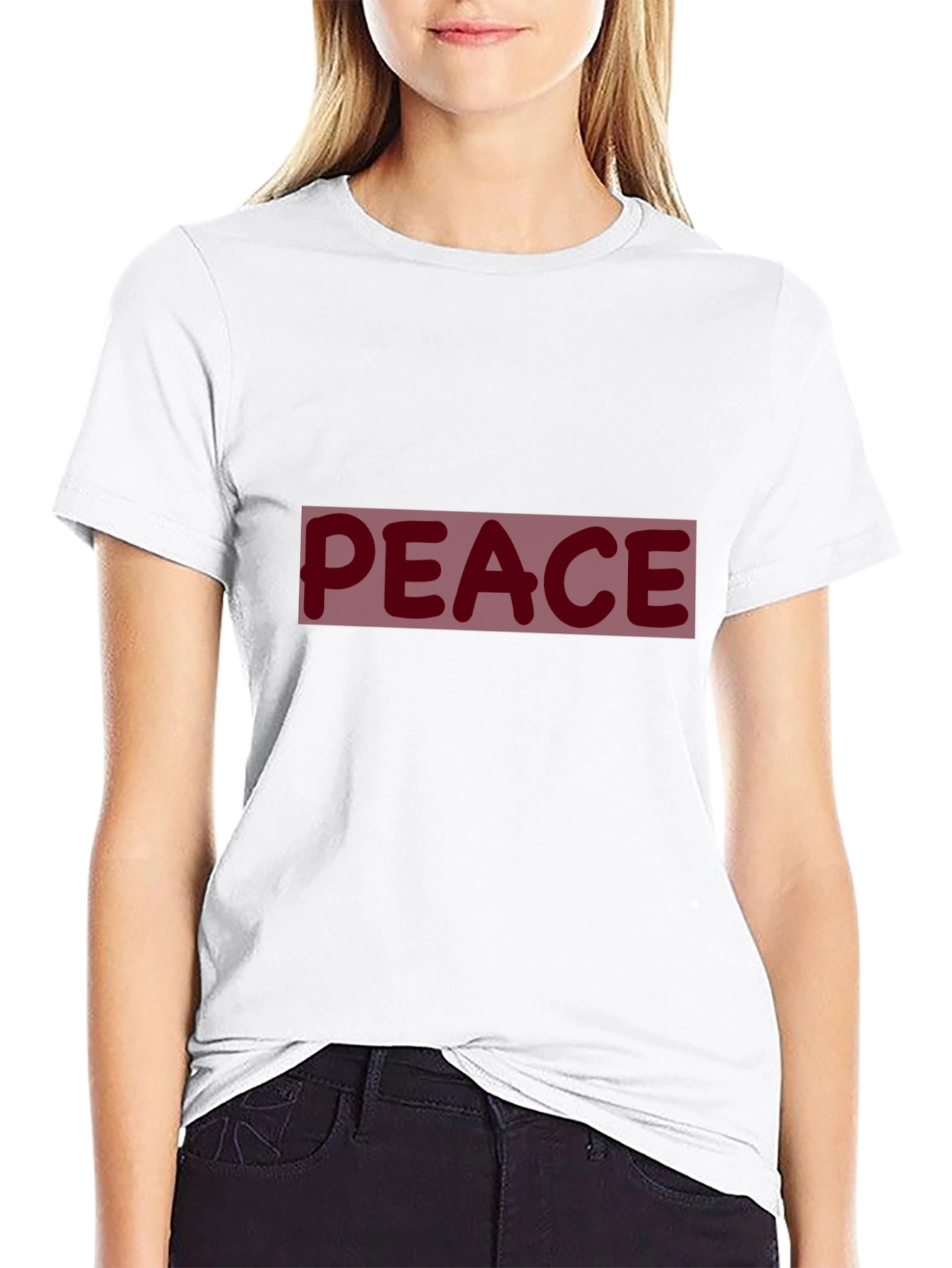 Black Peace Graphic Black T-Shirt view 9