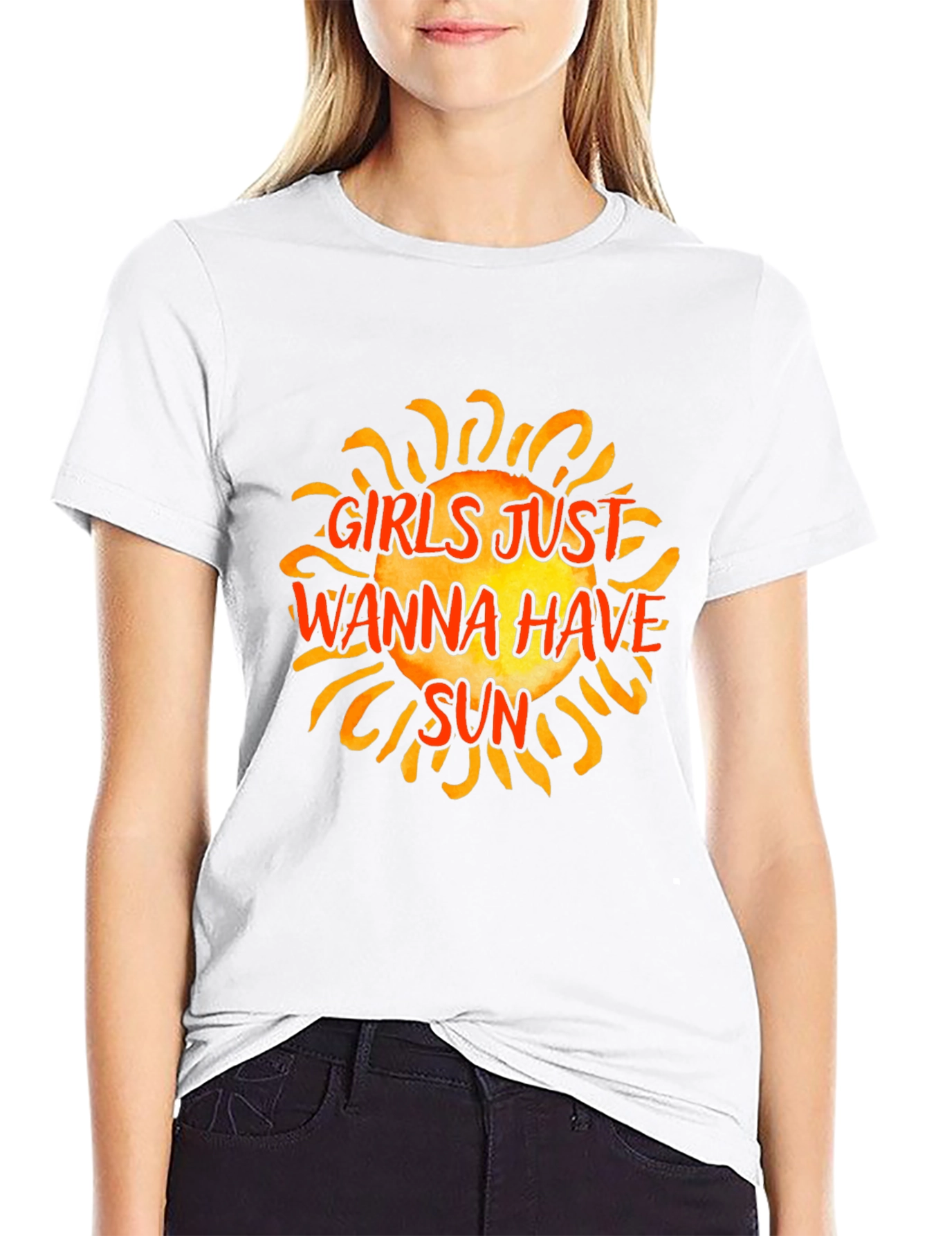 Black Girls Just Wanna Have Sun T-Shirt - Black Graphic Tee view 9