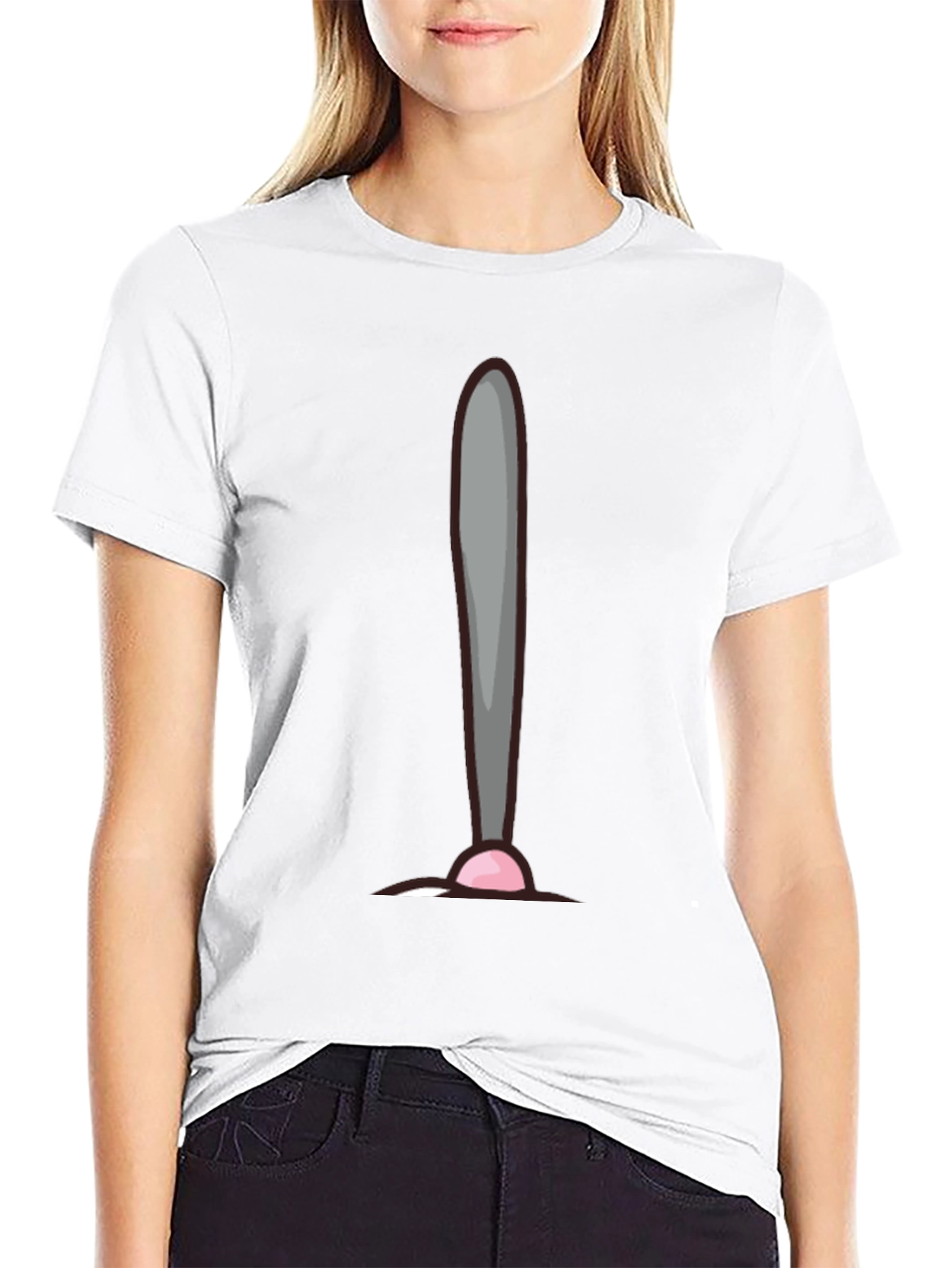 Black Humorous Cat Tongue T-Shirt view 9