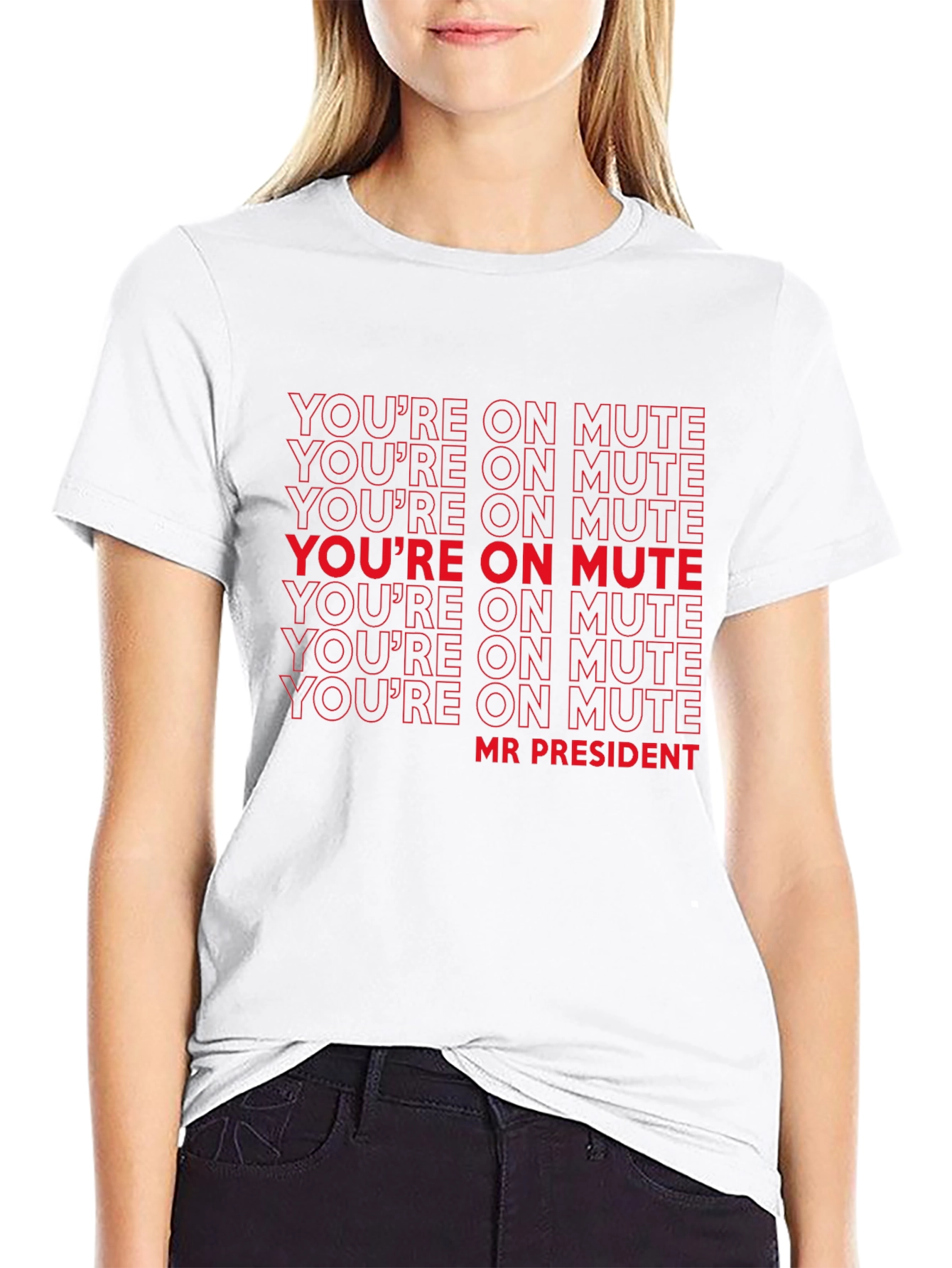 Black You're on Mute Mr President T-Shirt - Funny Political Tee view 9