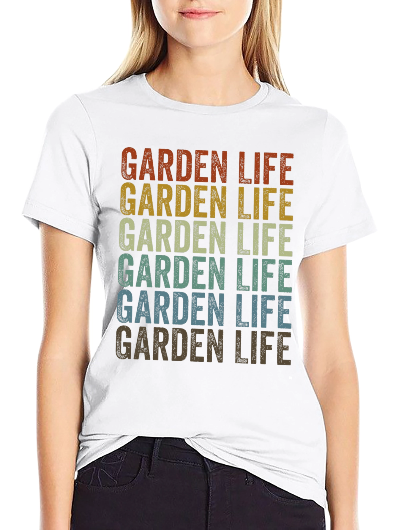 Black Vintage Garden Life Graphic Tee - Retro Style view 9