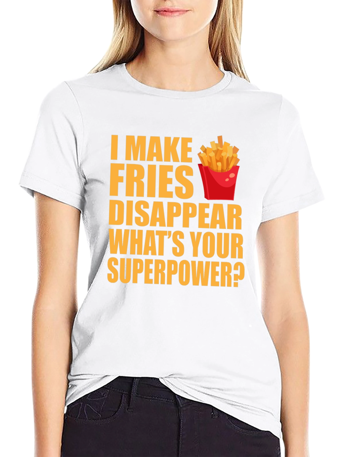 Black Fries Superpower T-Shirt view 9