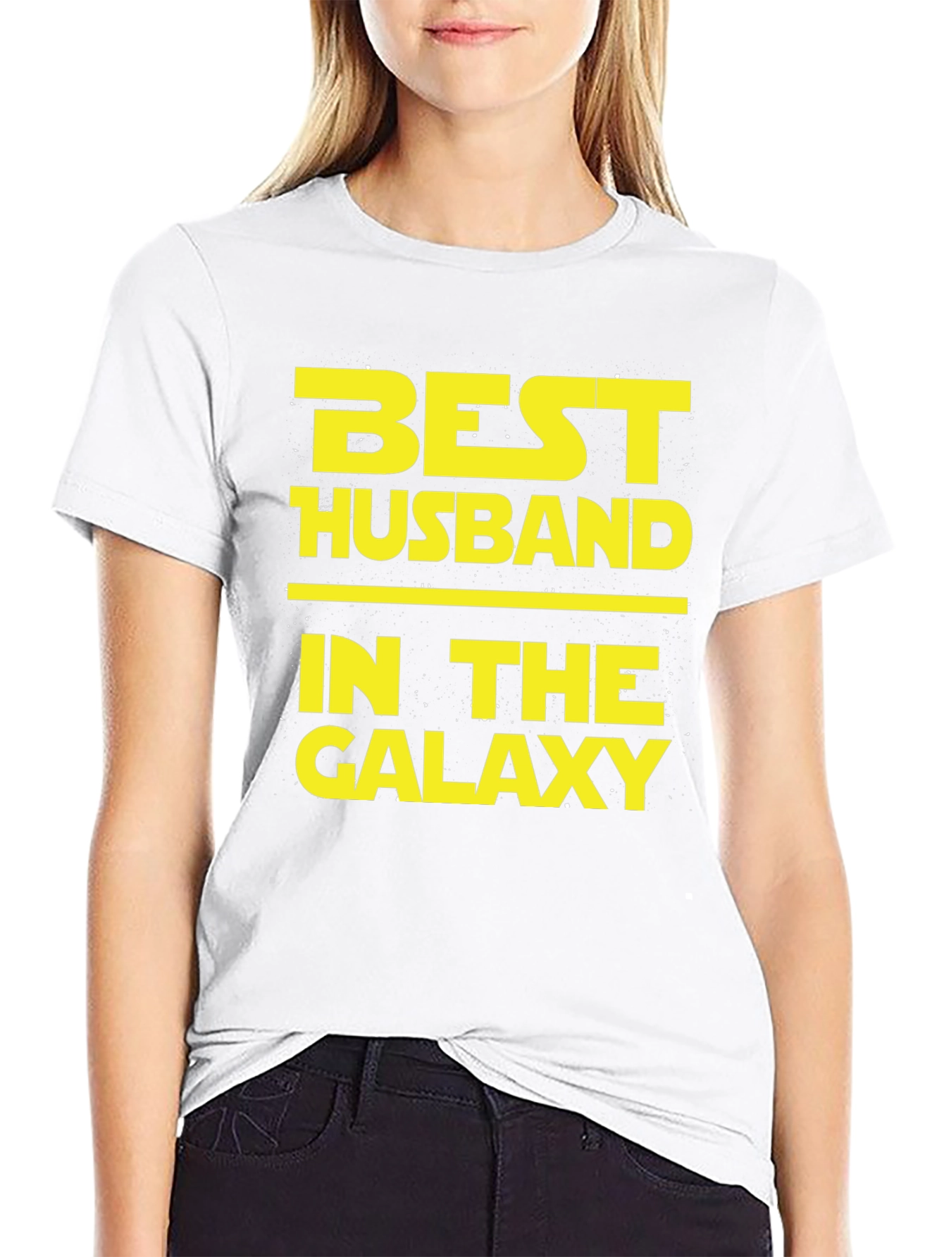 Black Best Husband in the Galaxy T-Shirt view 9