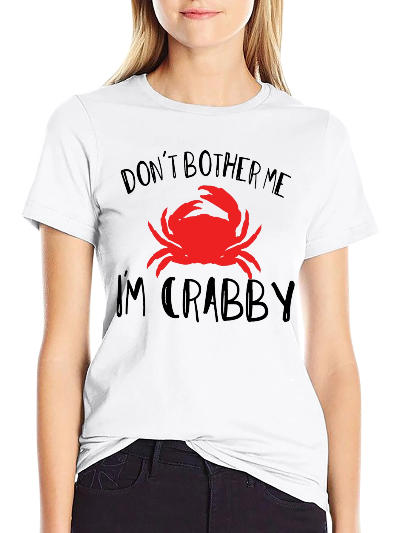 Black Don't Bother Me I'm Crabby T-Shirt Funny Crab Tee view 9