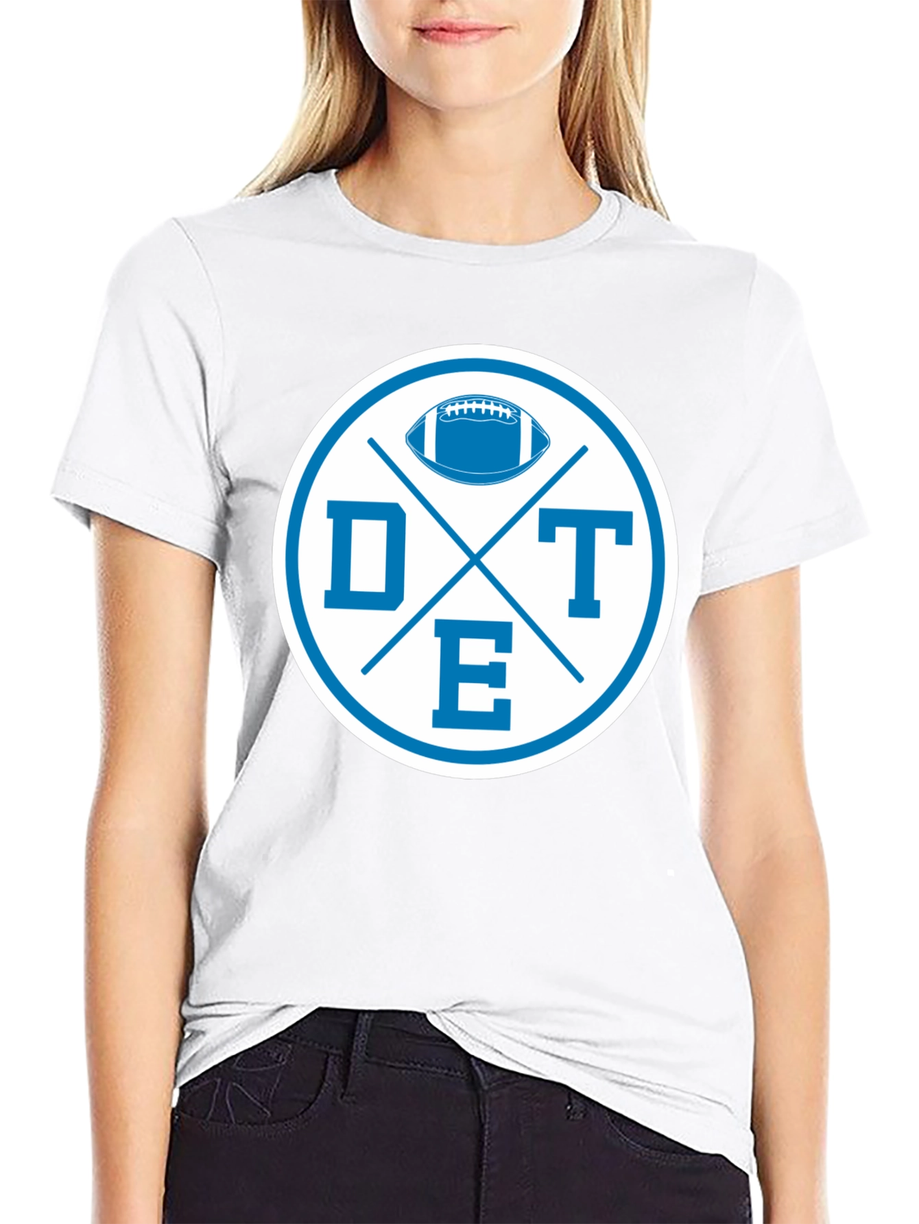 Black DTE Football Graphic Tee - Classic Sports Style view 9