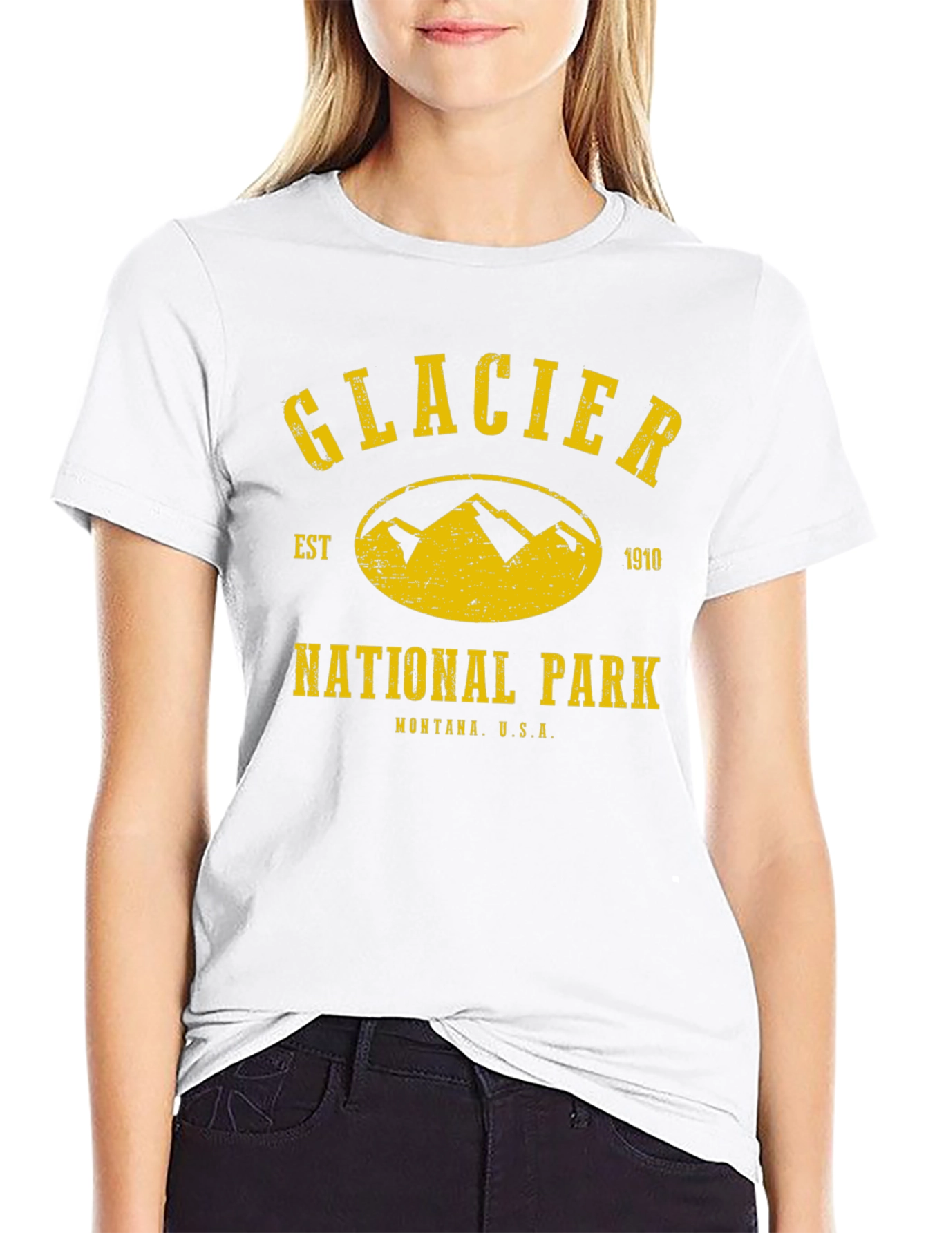 Black Glacier National Park T-Shirt - Black Tee view 9