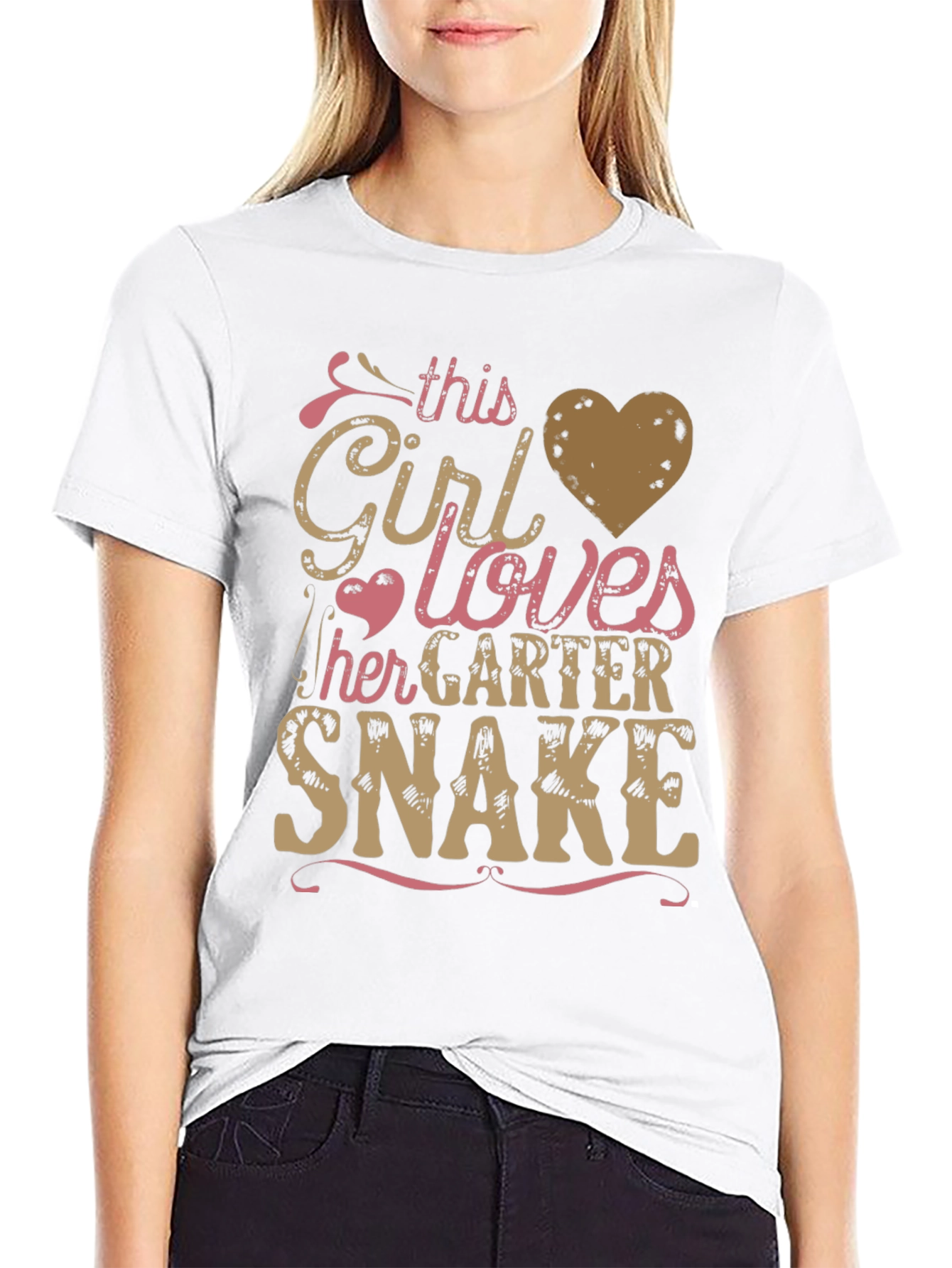 Black Girl Loves Garter Snake Graphic Tee - Novelty Animal T-Shirt view 9