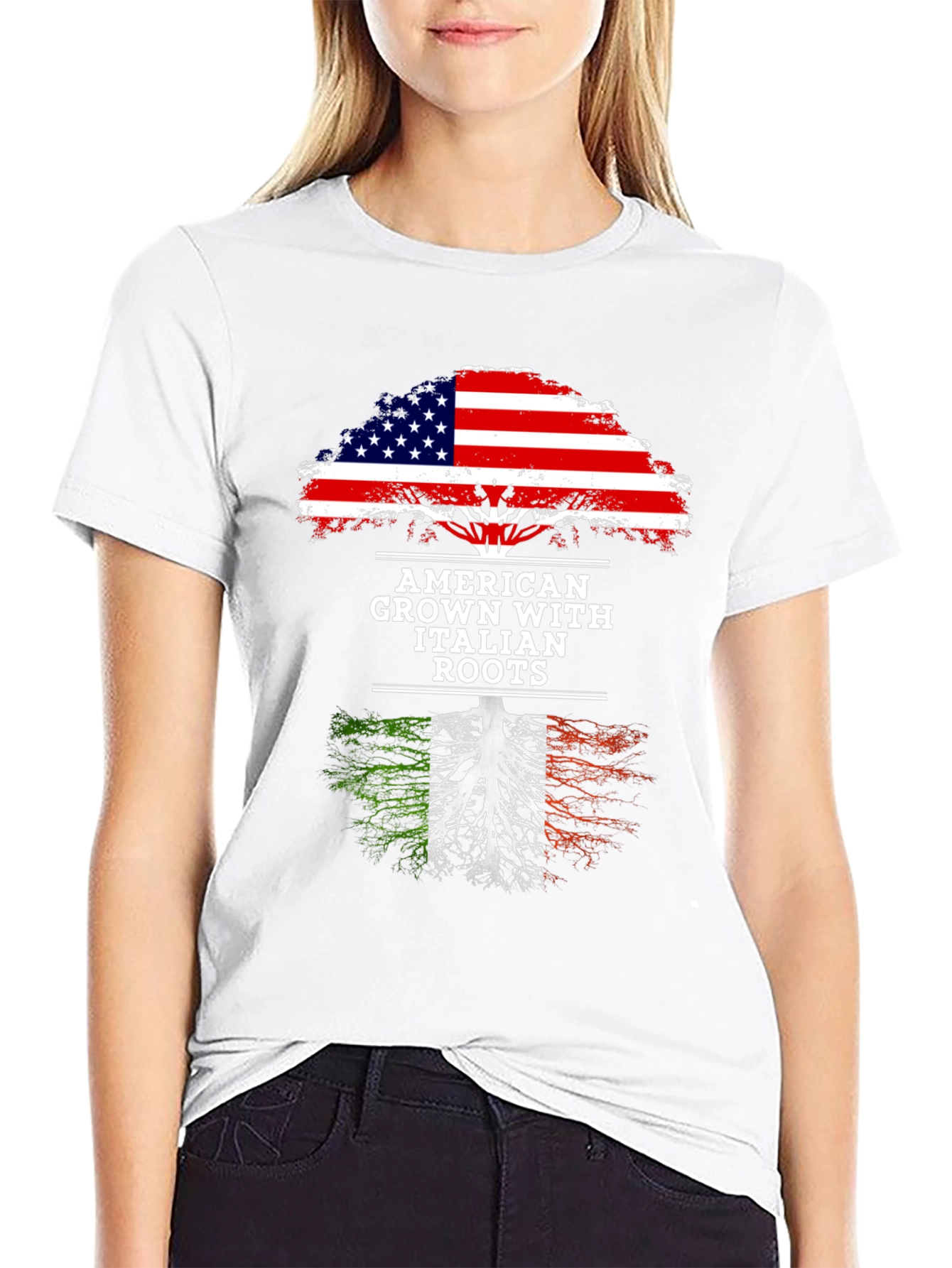 American Grown with Italian Roots T-Shirt - 9