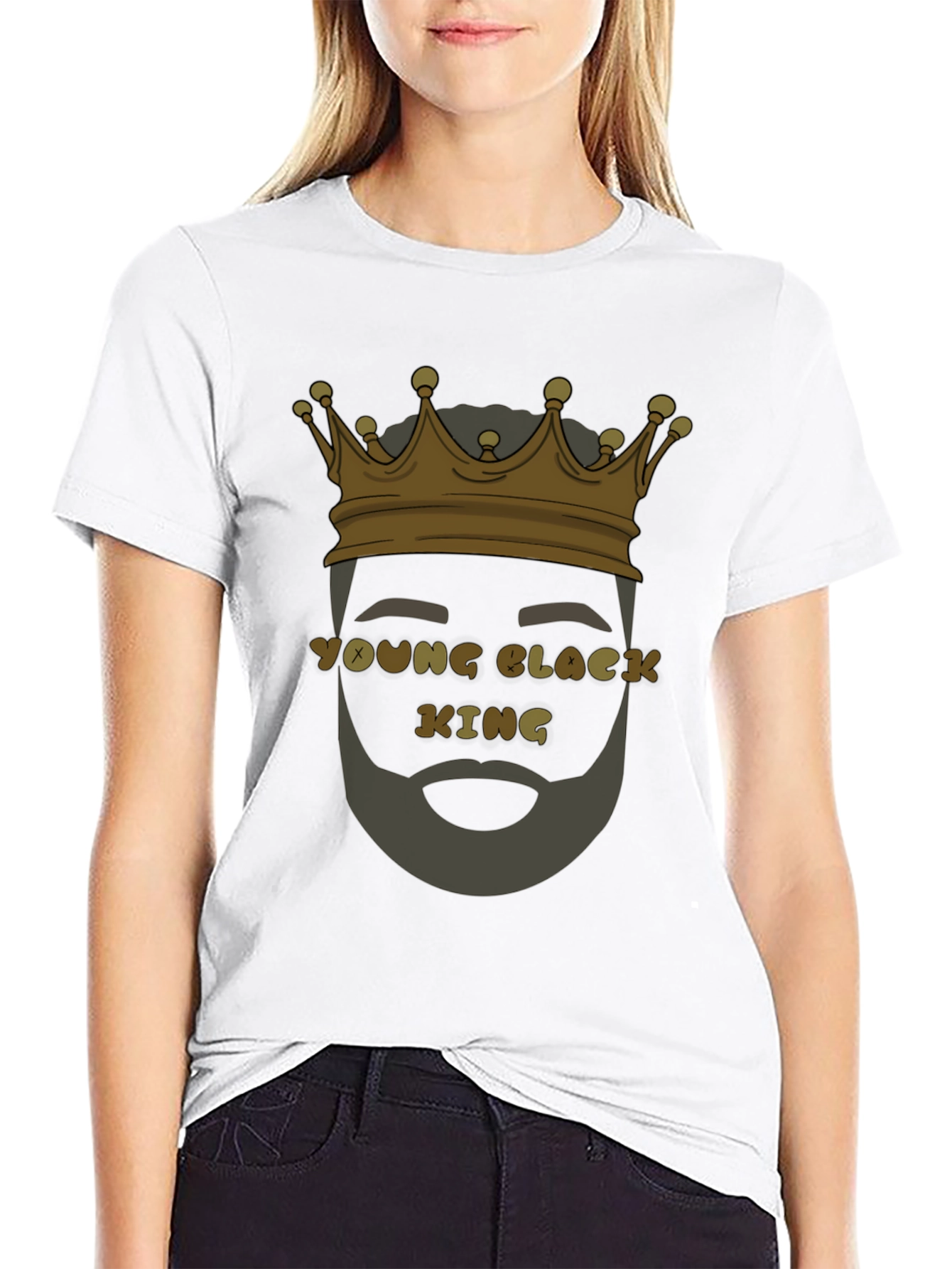 Black Young Black King Graphic T-Shirt view 9