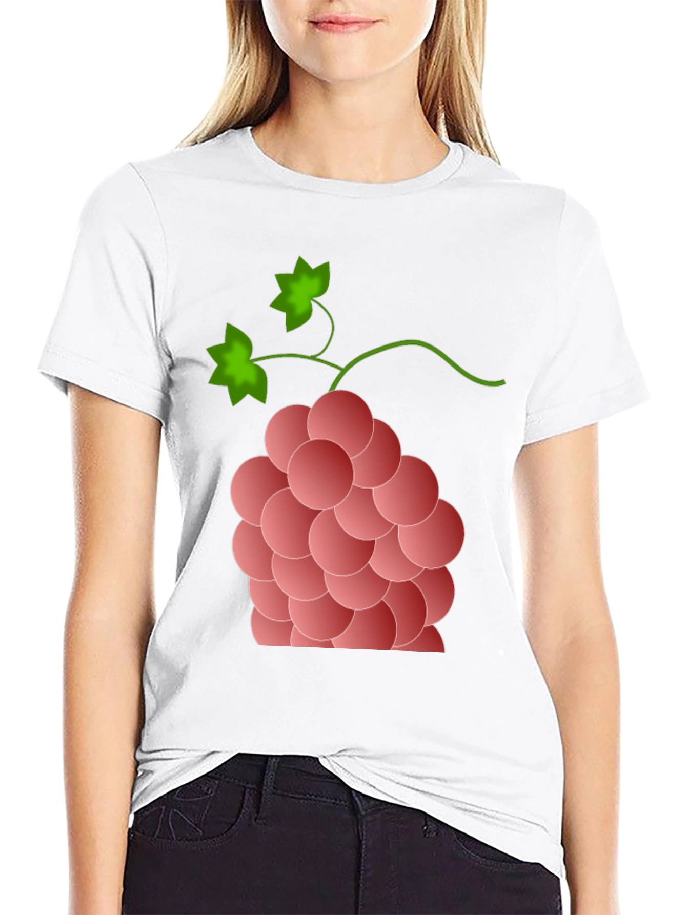 Black Grapes Graphic Tee - Stylish Fruit Design view 9