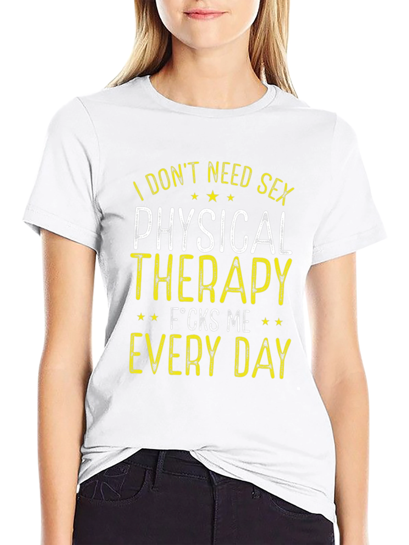 Black Physical Therapy T-Shirt - I Don't Need Sex view 9