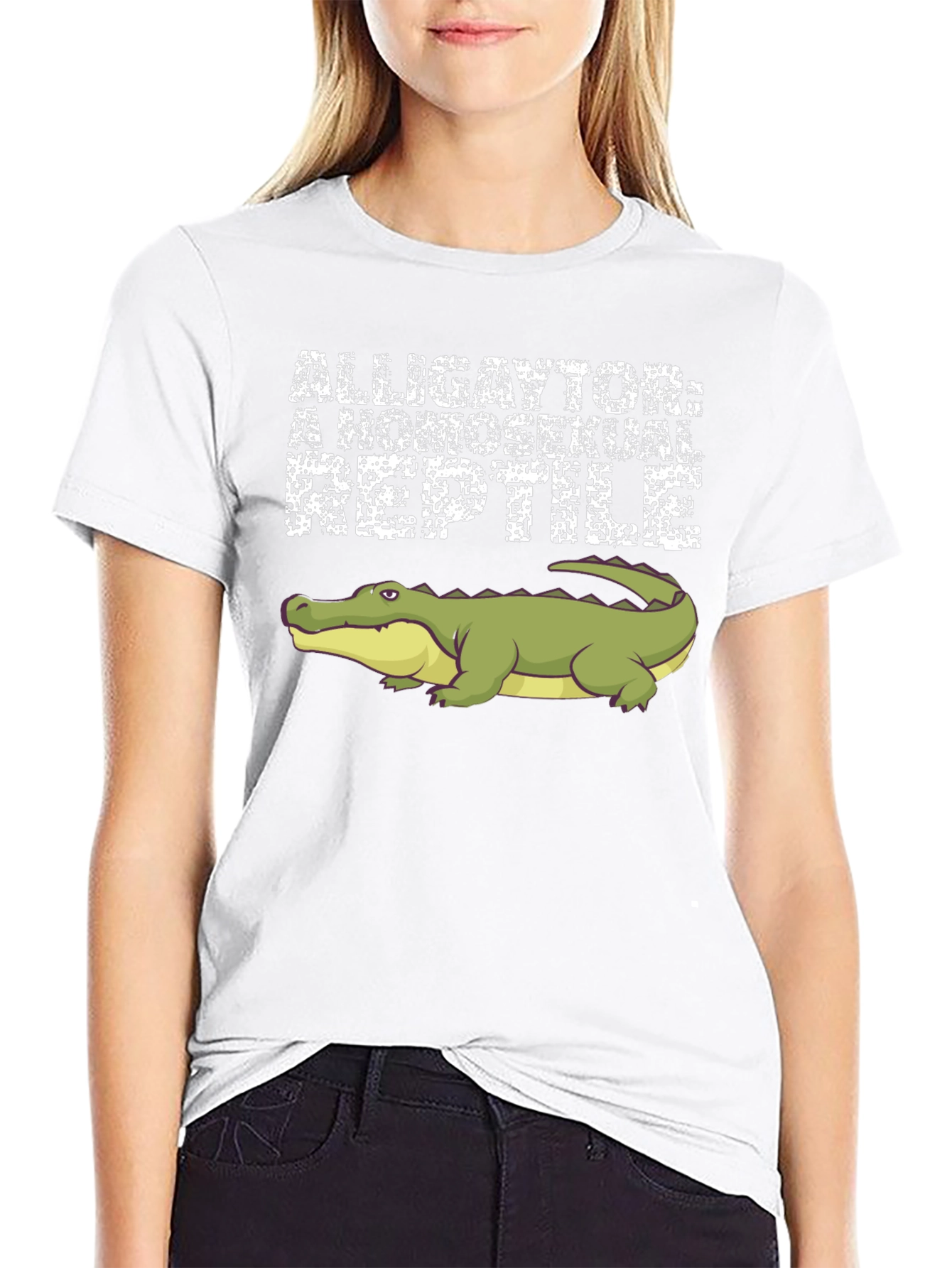 Black Alligaytor: Homosexual Reptile Graphic T-Shirt view 9