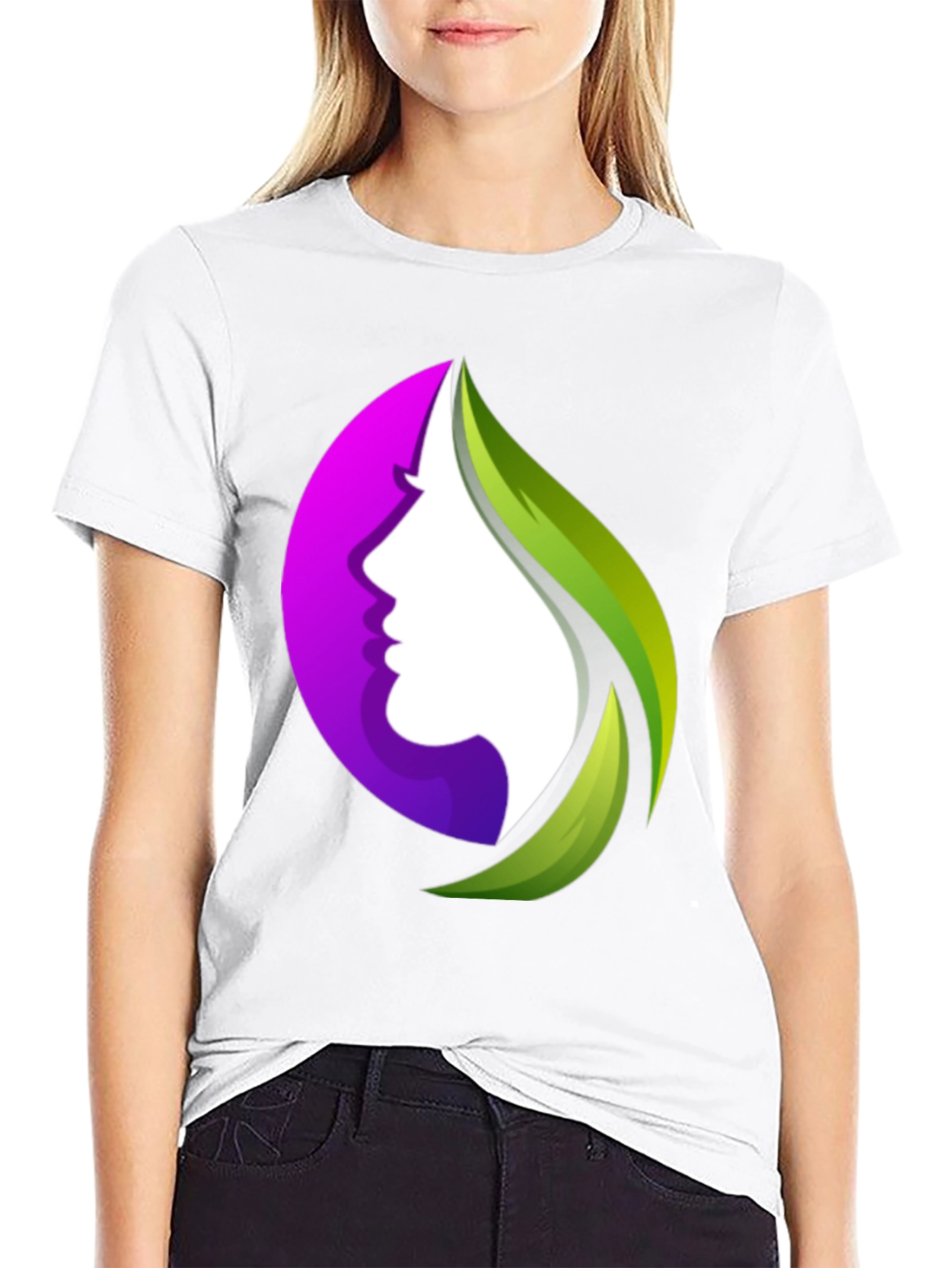 Black Elegant Nature Silhouette Graphic Tee - Unisex Black T-Shirt view 9