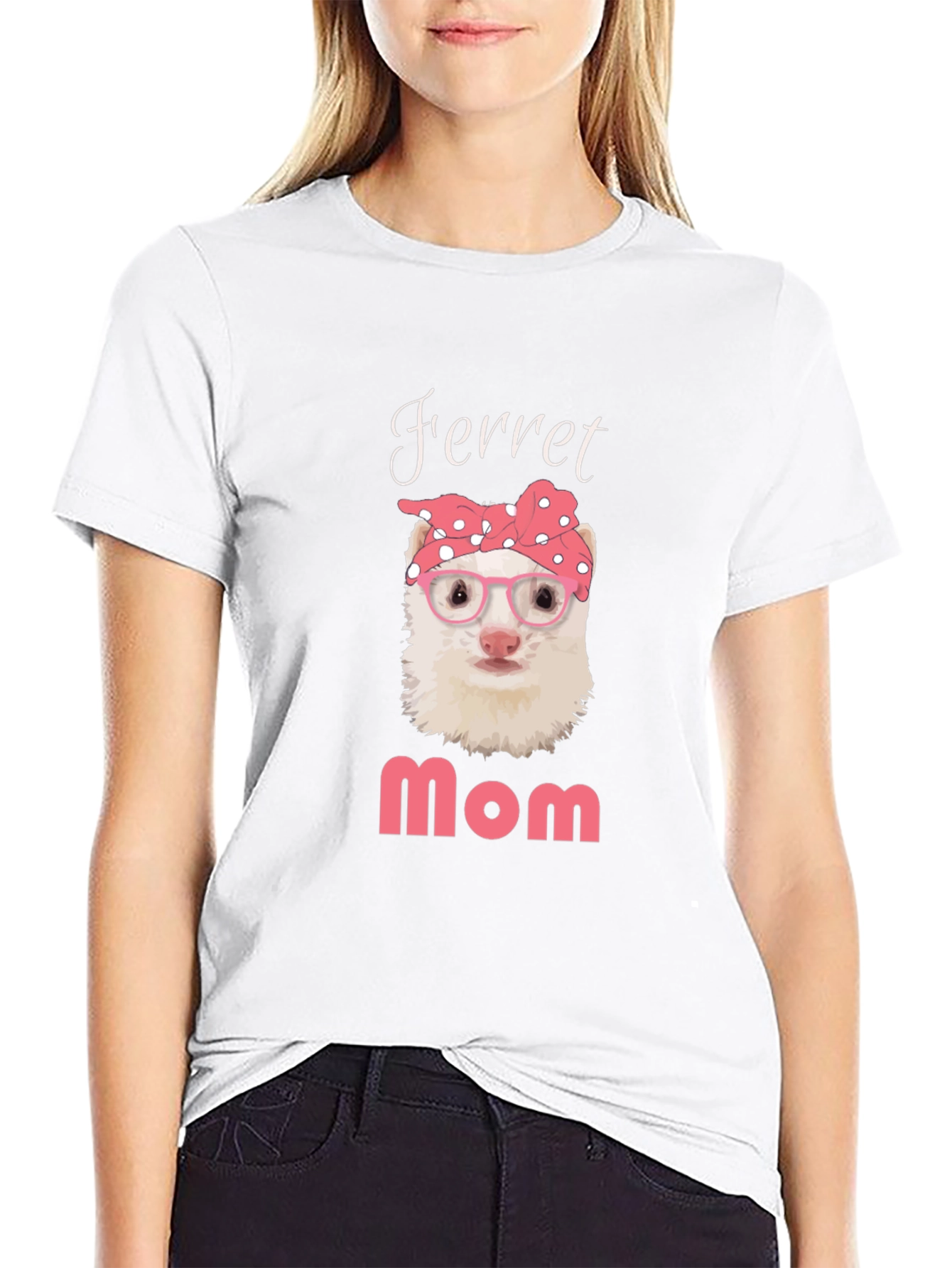Black Ferret Mom T-Shirt - Cute Pet Owner Tee view 9