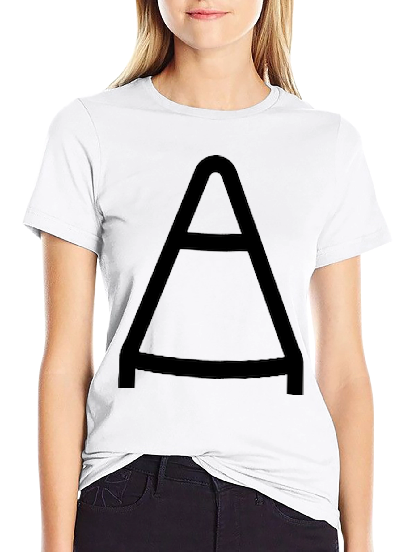 Black Bold "A" Graphic Tee - Casual Style view 9