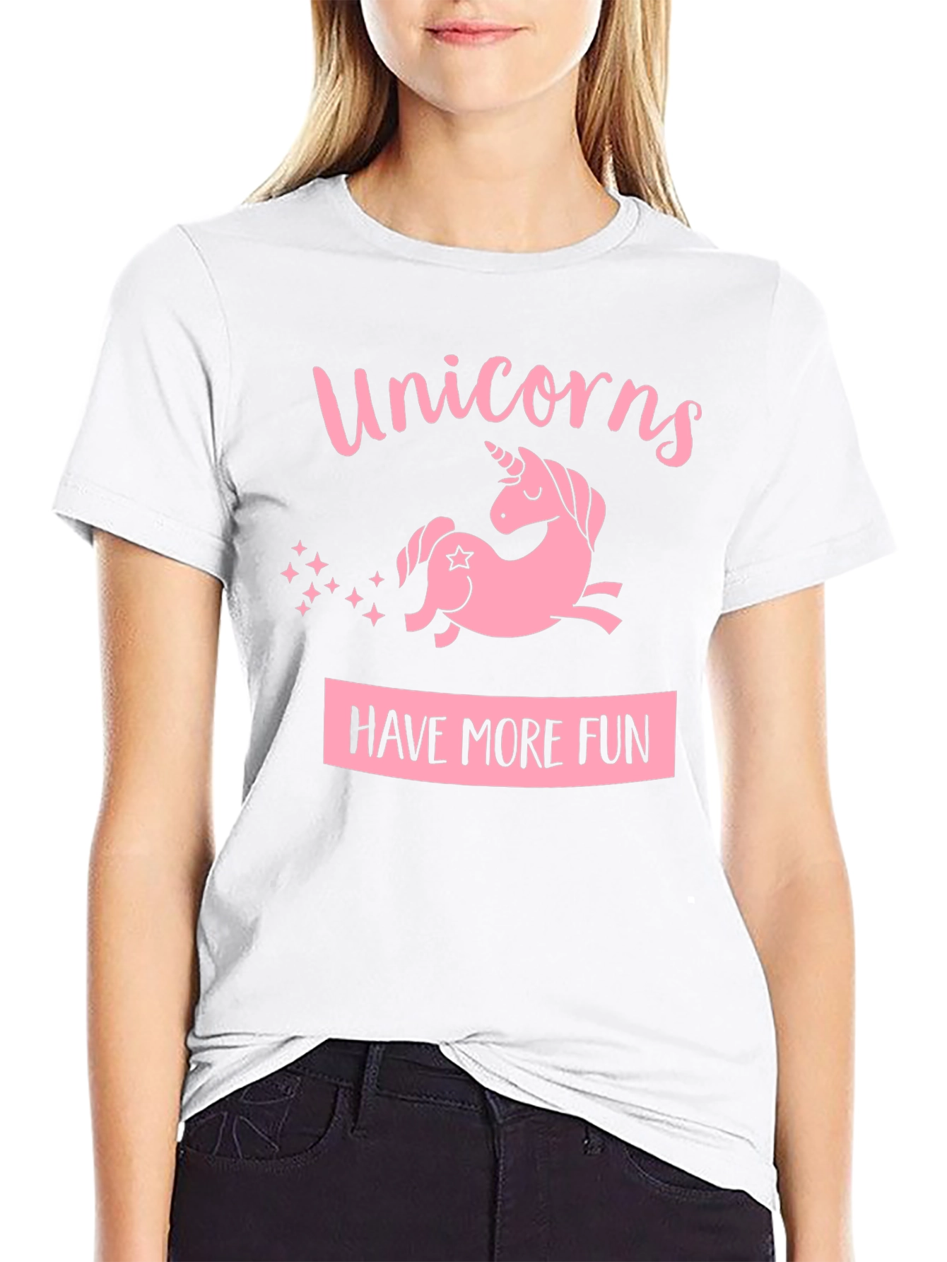 Black Unicorns Have More Fun Black T-Shirt view 9