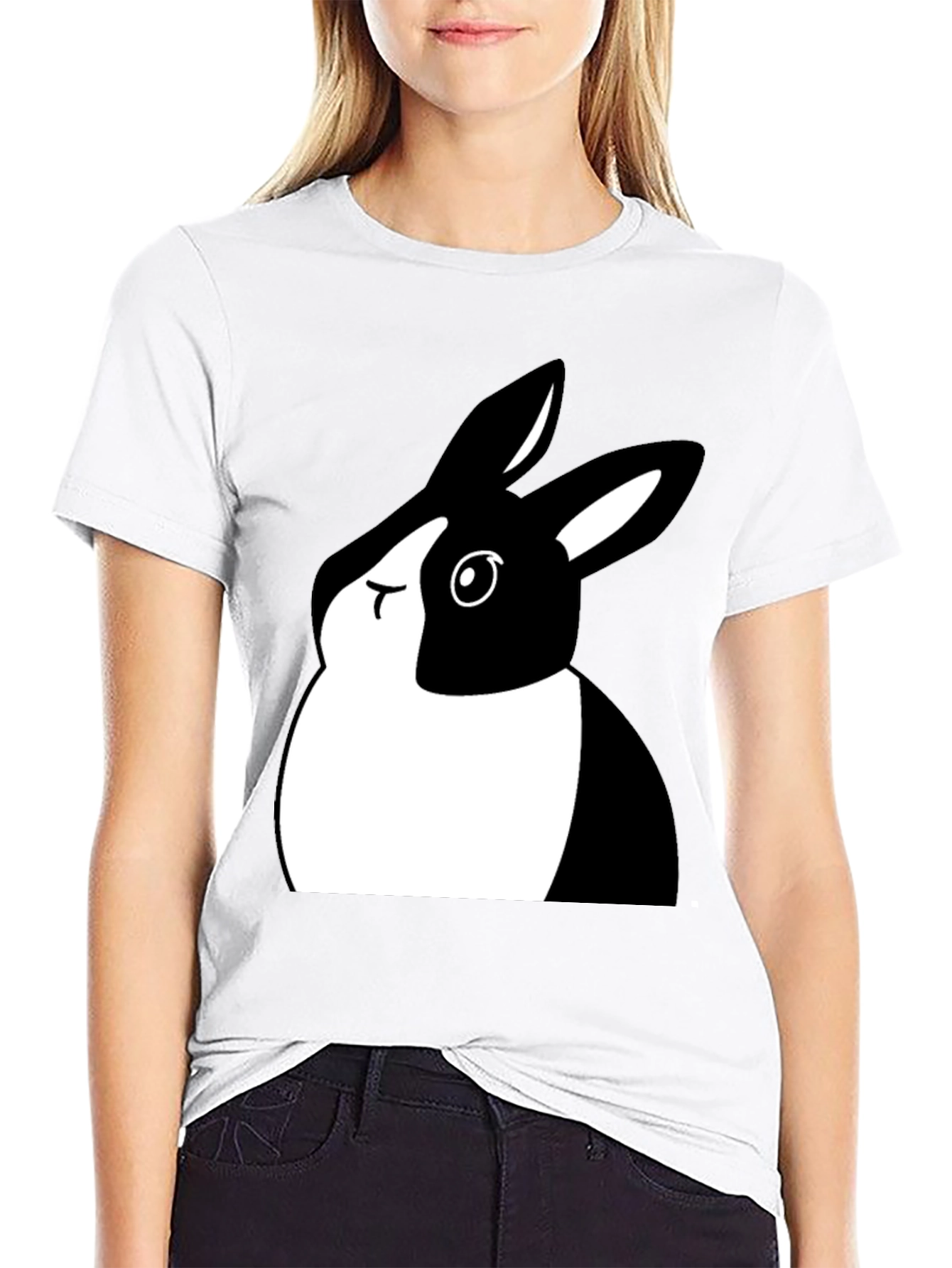 Black Black Bunny Graphic Tee - Unisex view 9