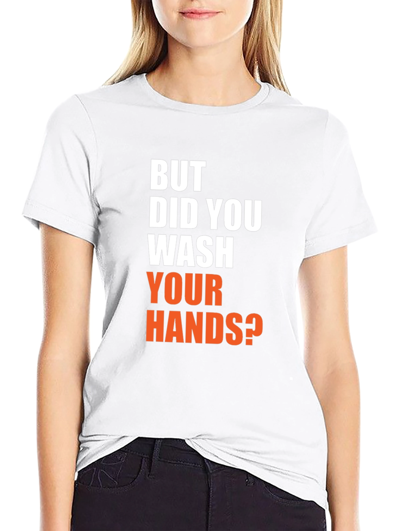 Black Wash Your Hands T-Shirt - Funny Novelty Tee view 9