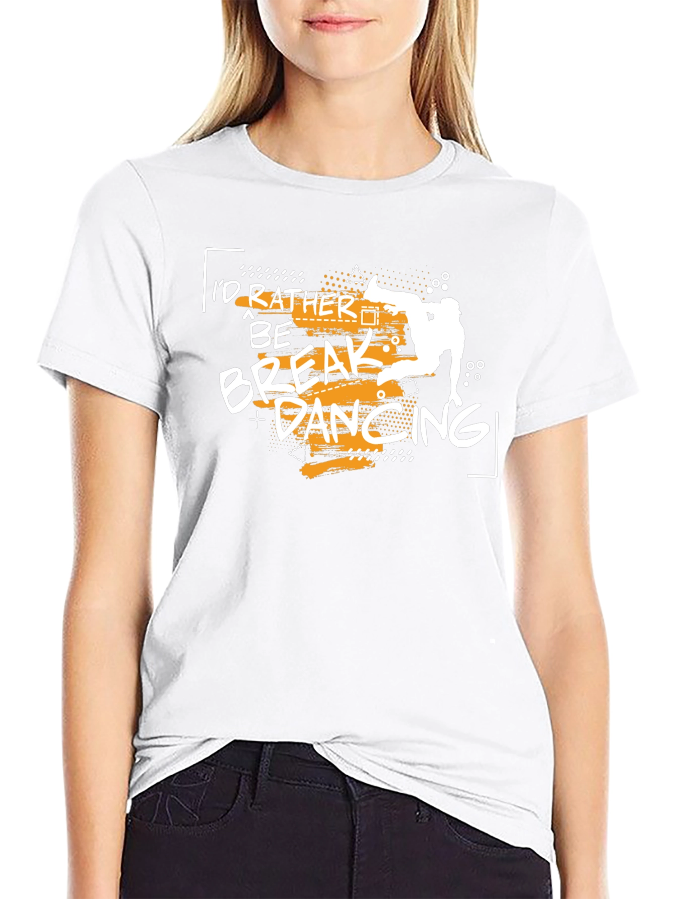 Black Breakdancing T-Shirt - "I'd Rather Be Breakdancing" view 9