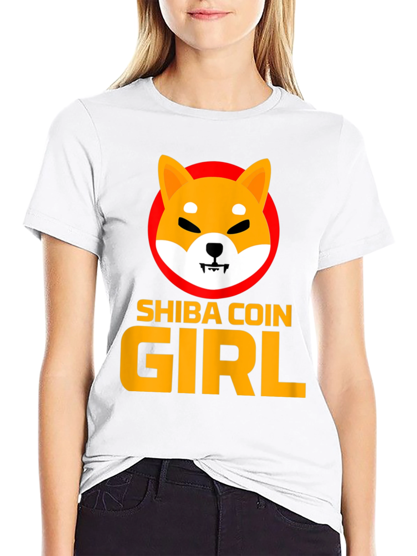 Shiba Coin Girl Graphic Tee - Black - 9