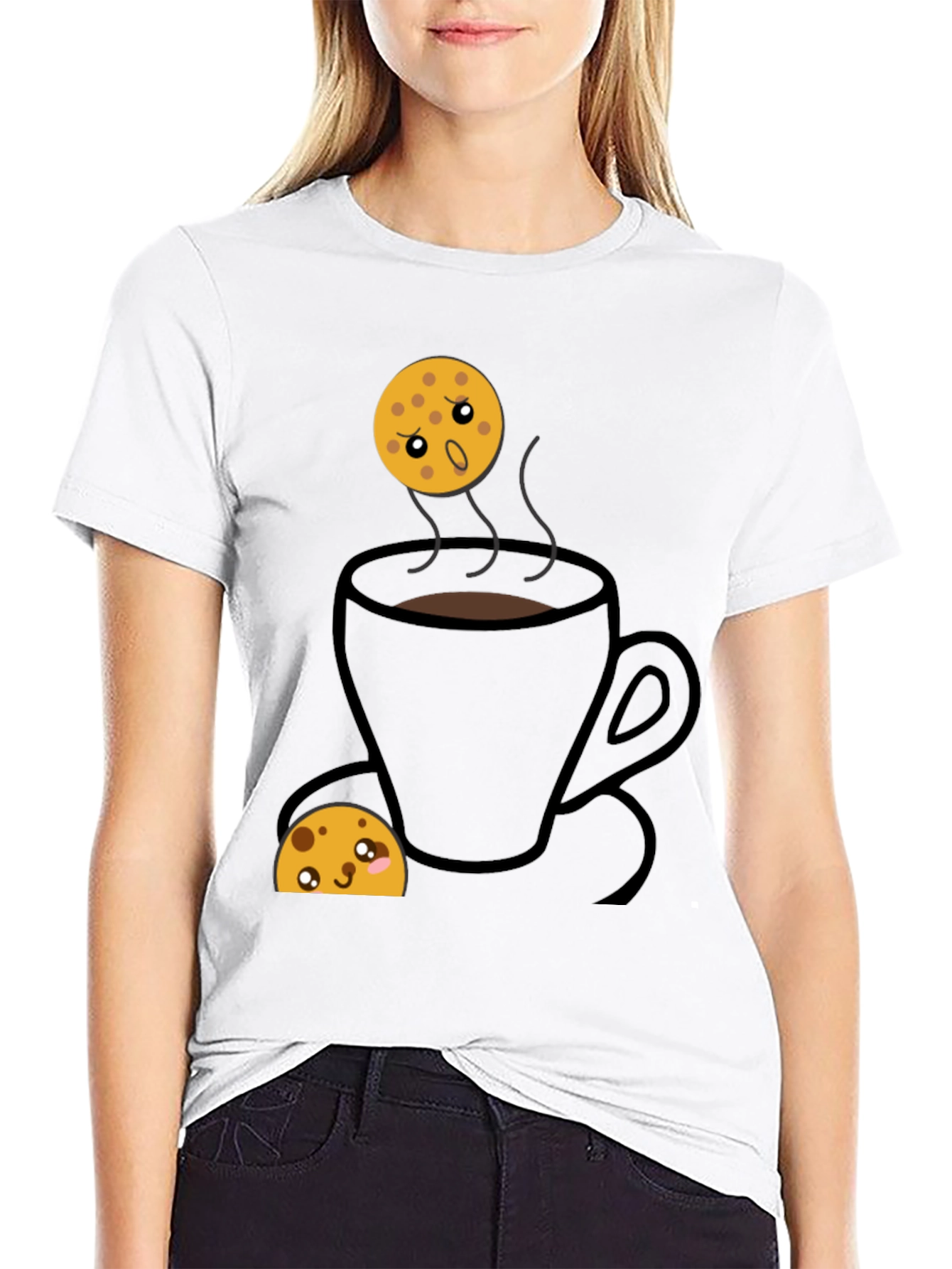 Black Funny Cookie Dunking T-Shirt view 9