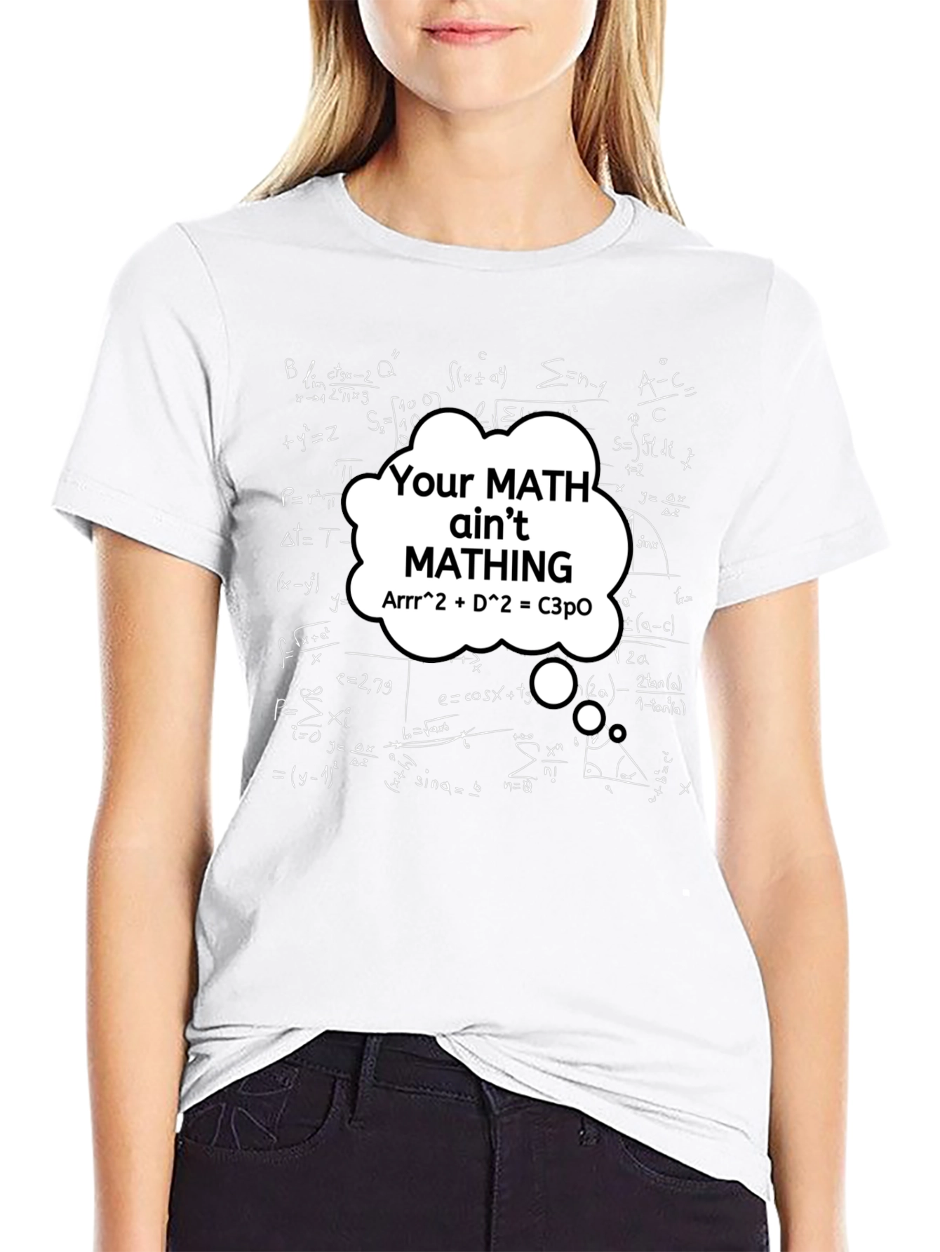 Black Math Humor T-Shirt - Your Math Ain't Mathing! view 9