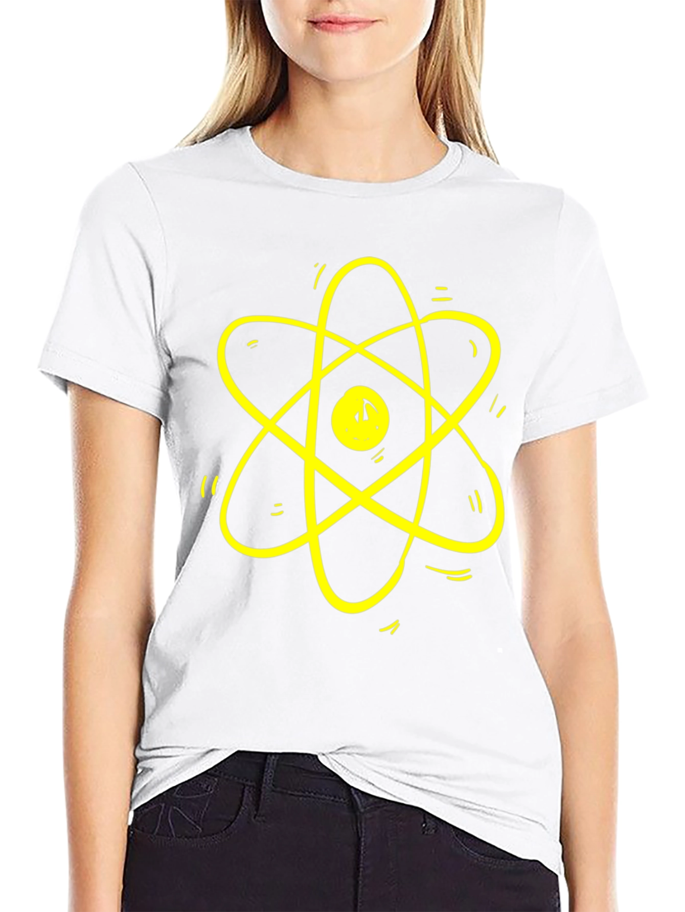 Black Atomic Symbol Graphic Tee - Science Nerd T-Shirt view 9