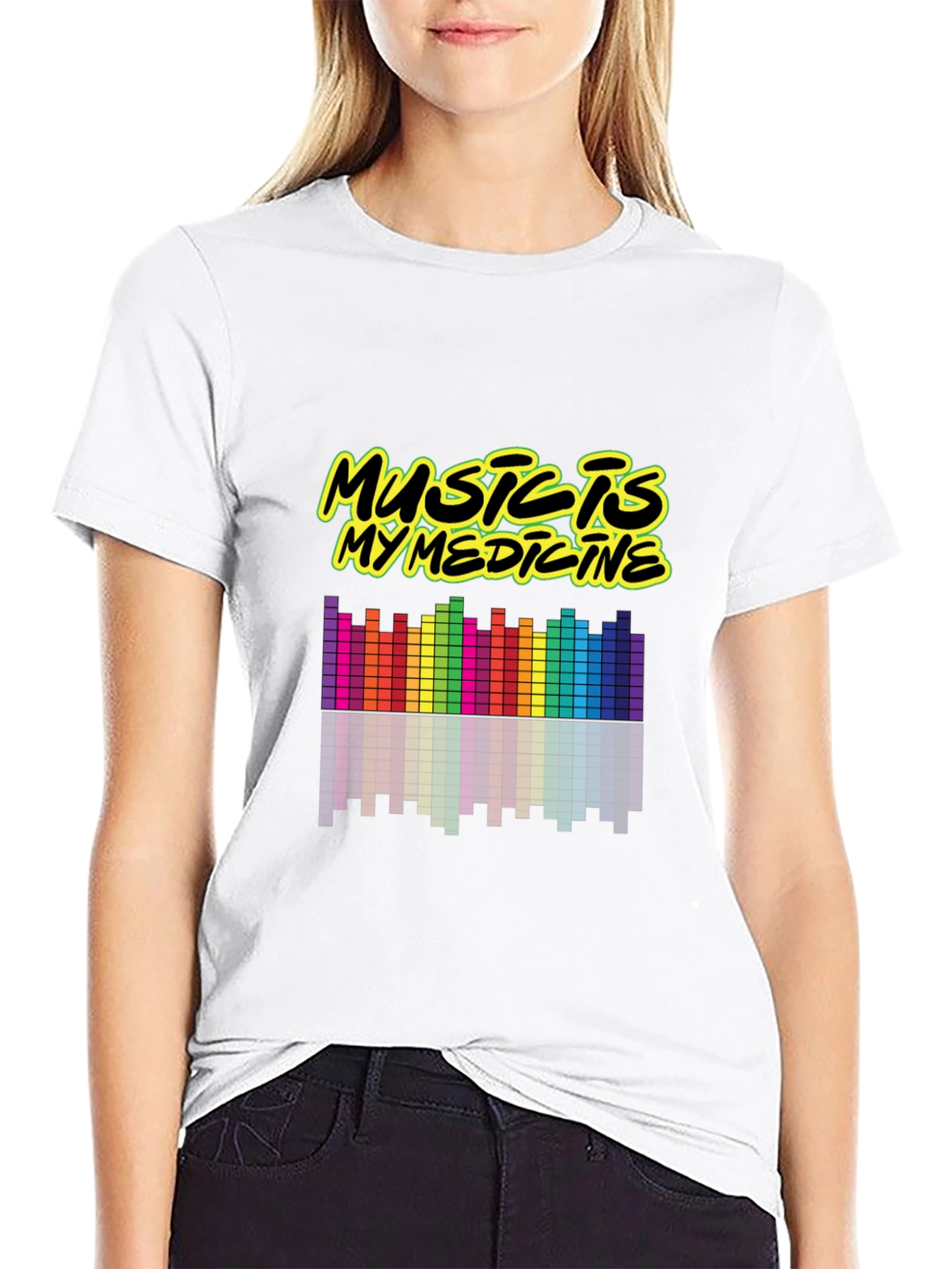 Black Music is My Medicine Graphic T-Shirt view 9
