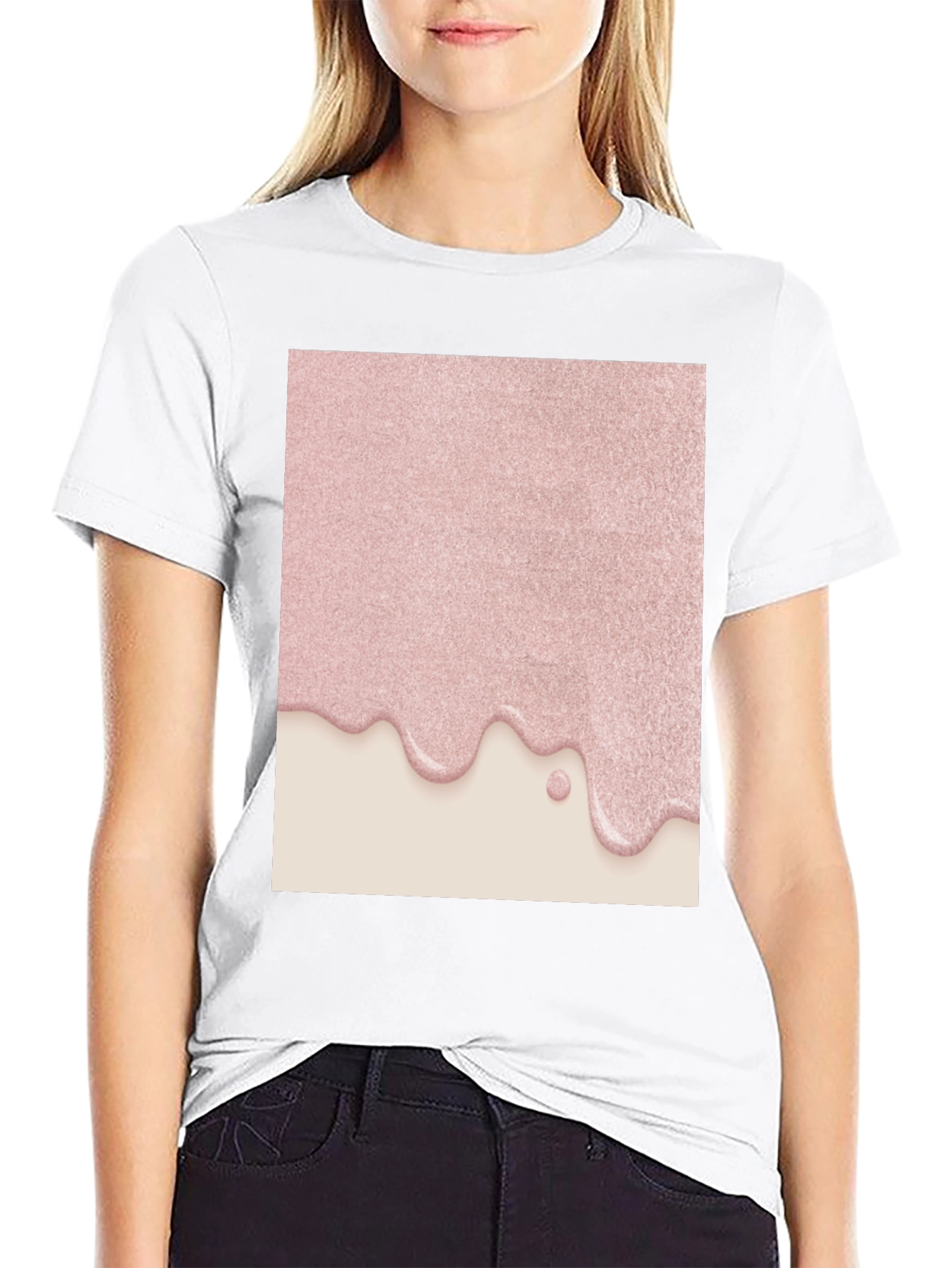 Black Pink Drip Graphic Tee - Modern Stylish Design view 9
