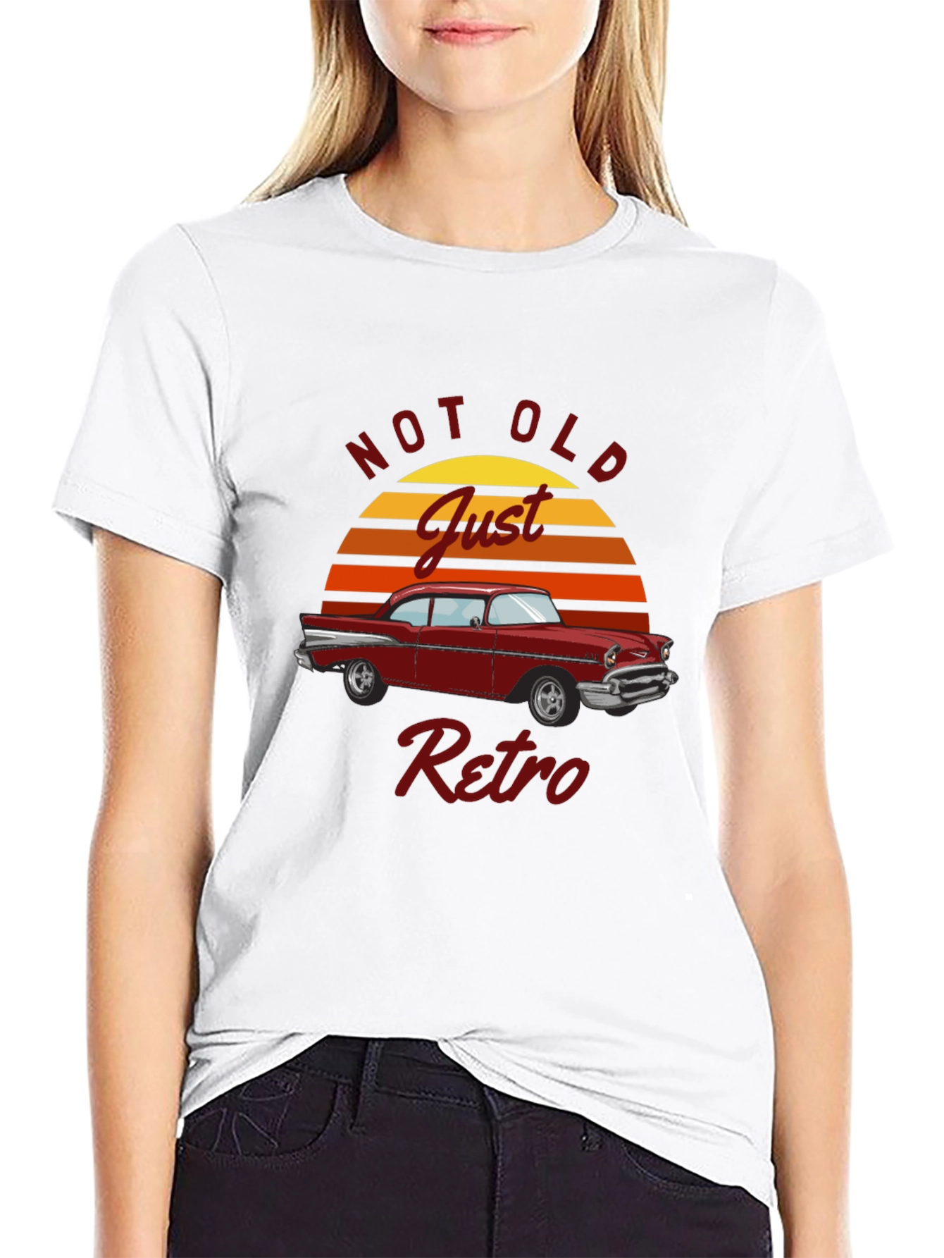 Black Retro Car Graphic Tee - Not Old, Just Retro view 9