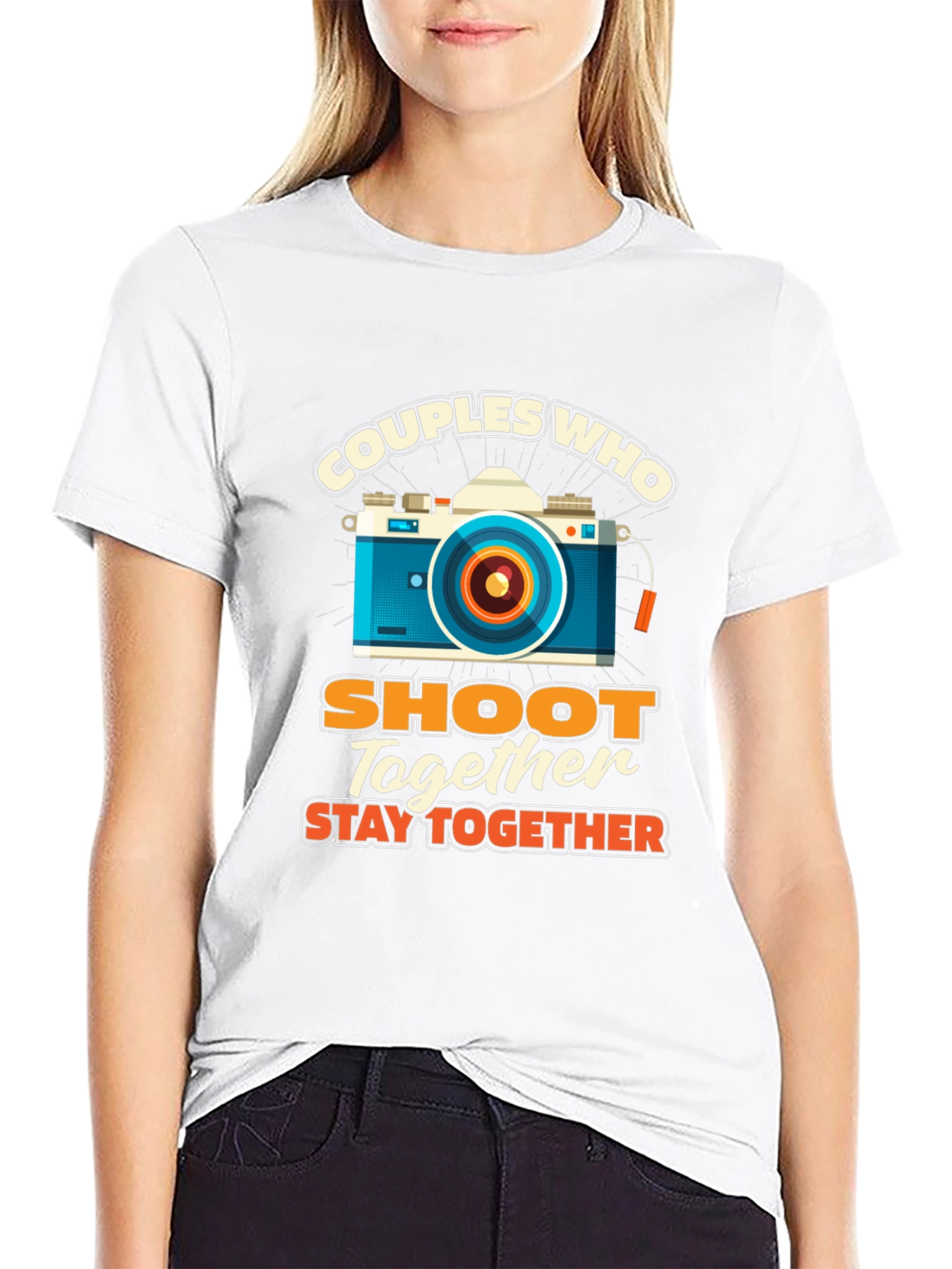 Black Couples Who Shoot Together T-Shirt - Camera Lover view 9
