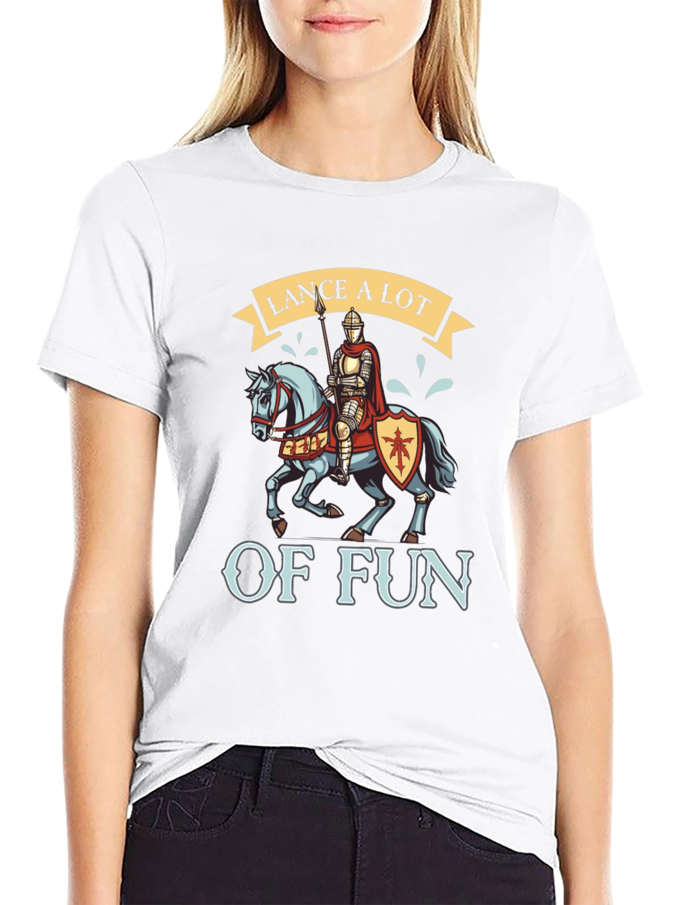 Black Lance A Lot of Fun Knight T-Shirt view 9