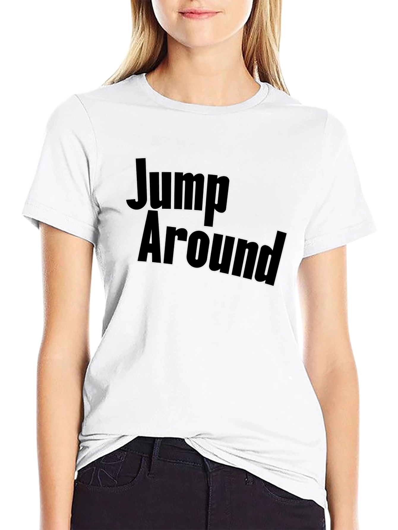 Black Jump Around Black T-Shirt - Bold Graphic Tee view 9