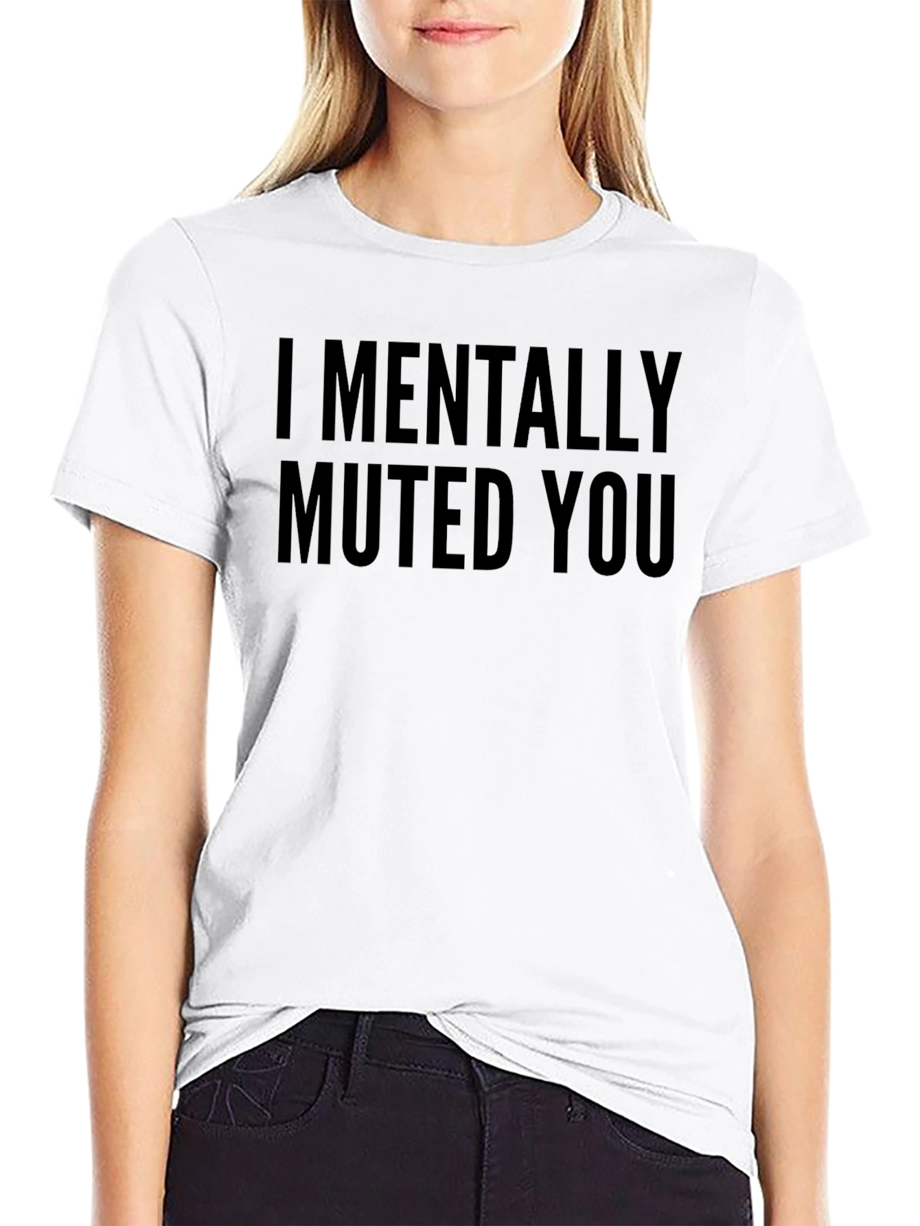 Black I Mentally Muted You Graphic T-Shirt view 9